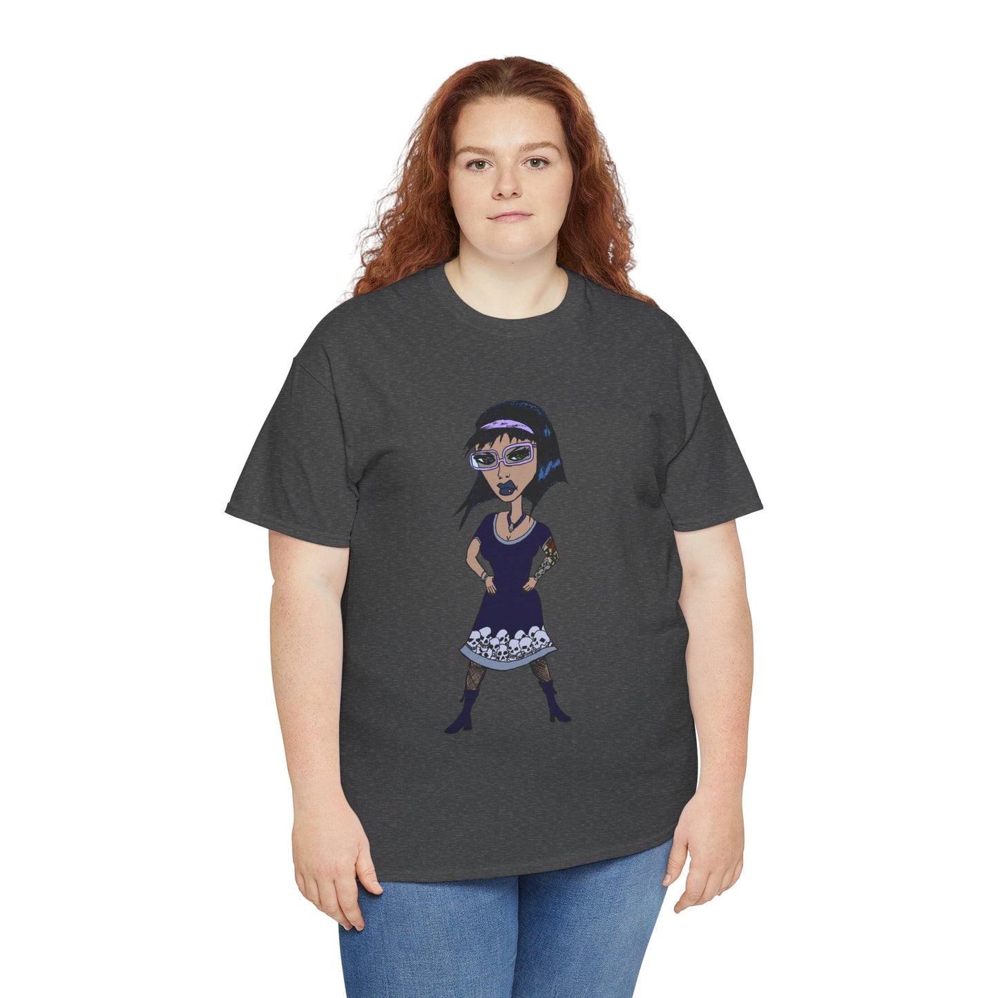 Gothic Doll T-Shirt — Retro Vampire Girl Graphic Tee