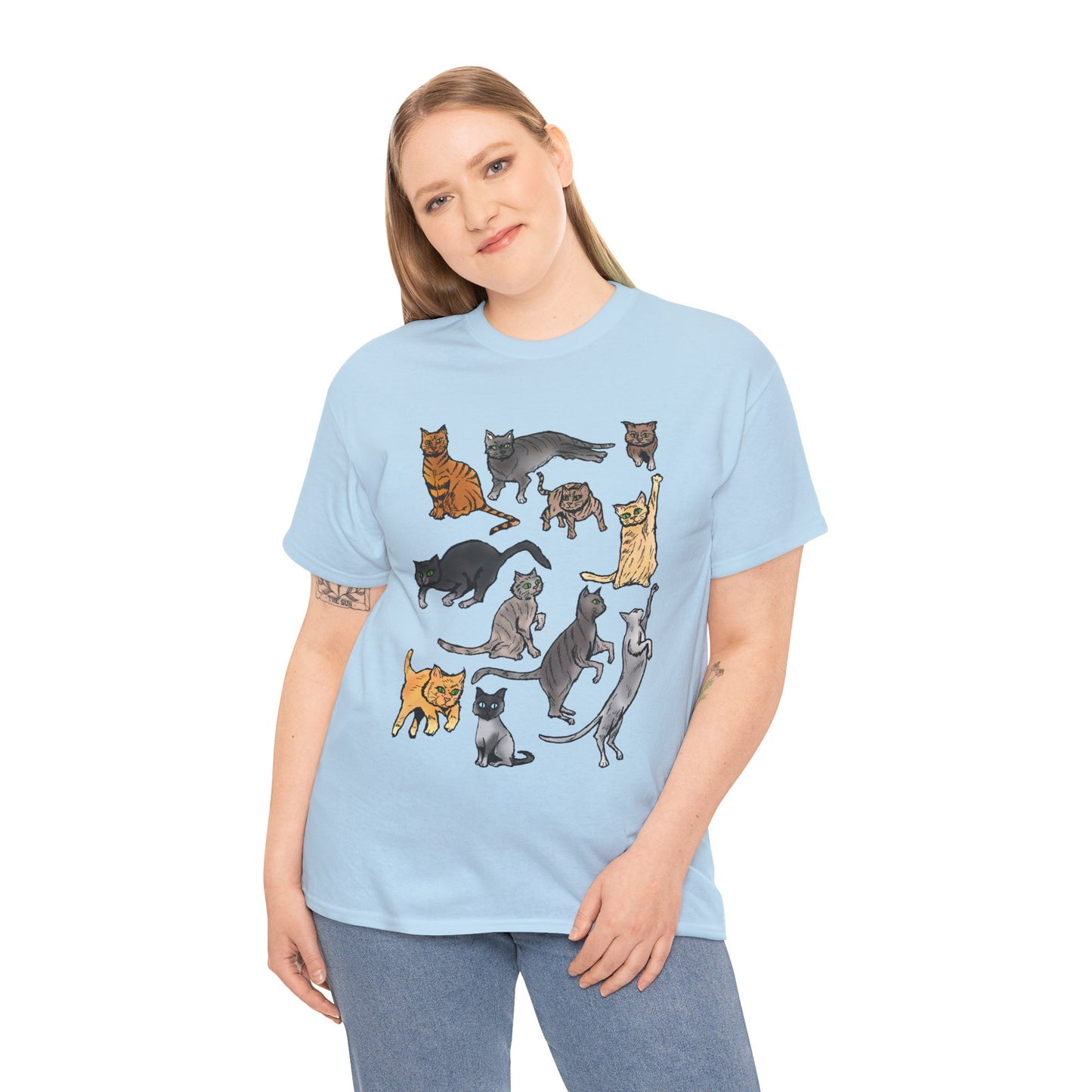 Cats Collage T-Shirt — Cute Cat Illustration Tee for Cat Lovers