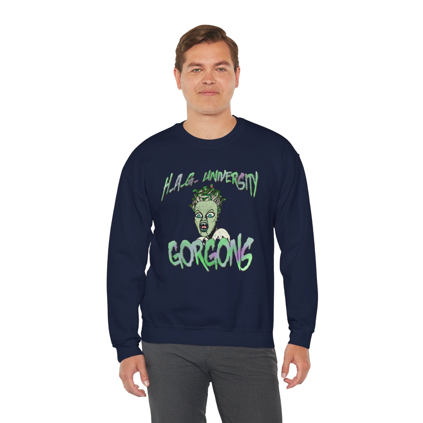 HAG University GORGONS Crewneck Sweatshirt – Unisex Heavy Blend