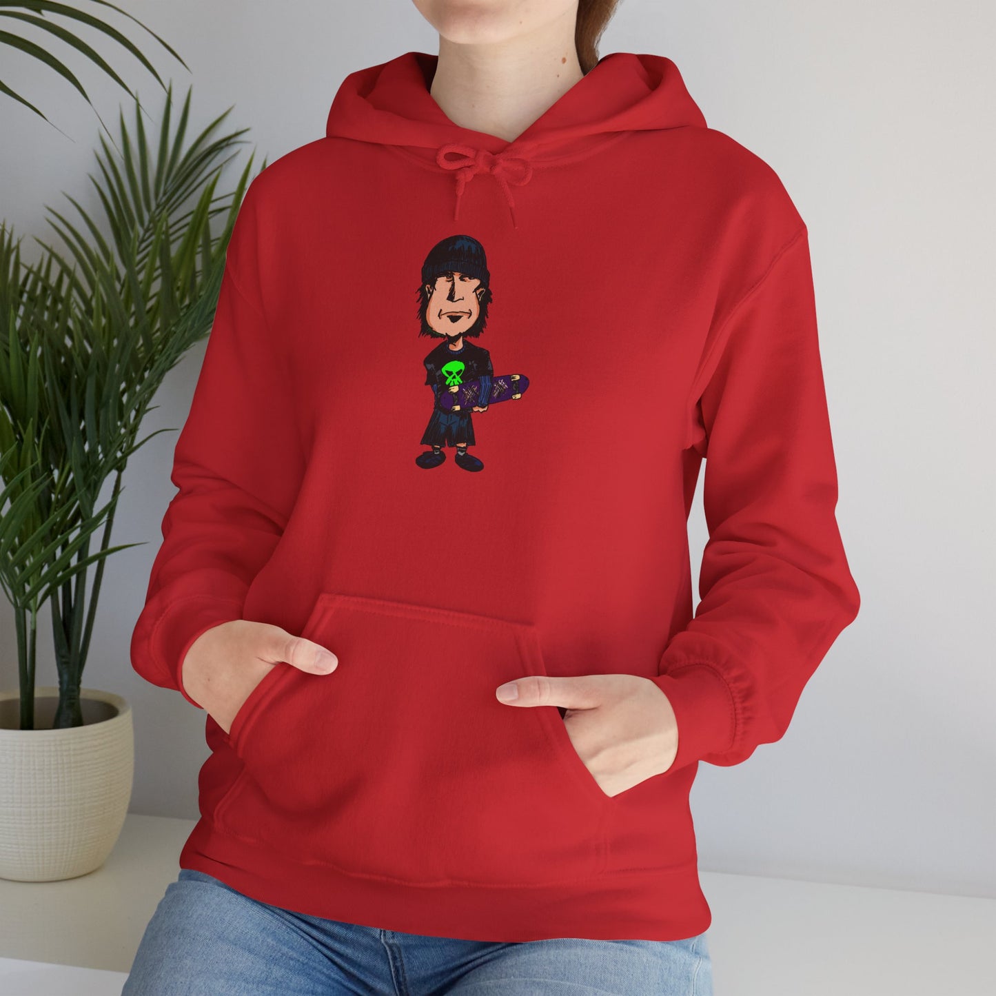 Rude Skater Dude Cartoon Hoodie – Skate Punk Sweatshirt
