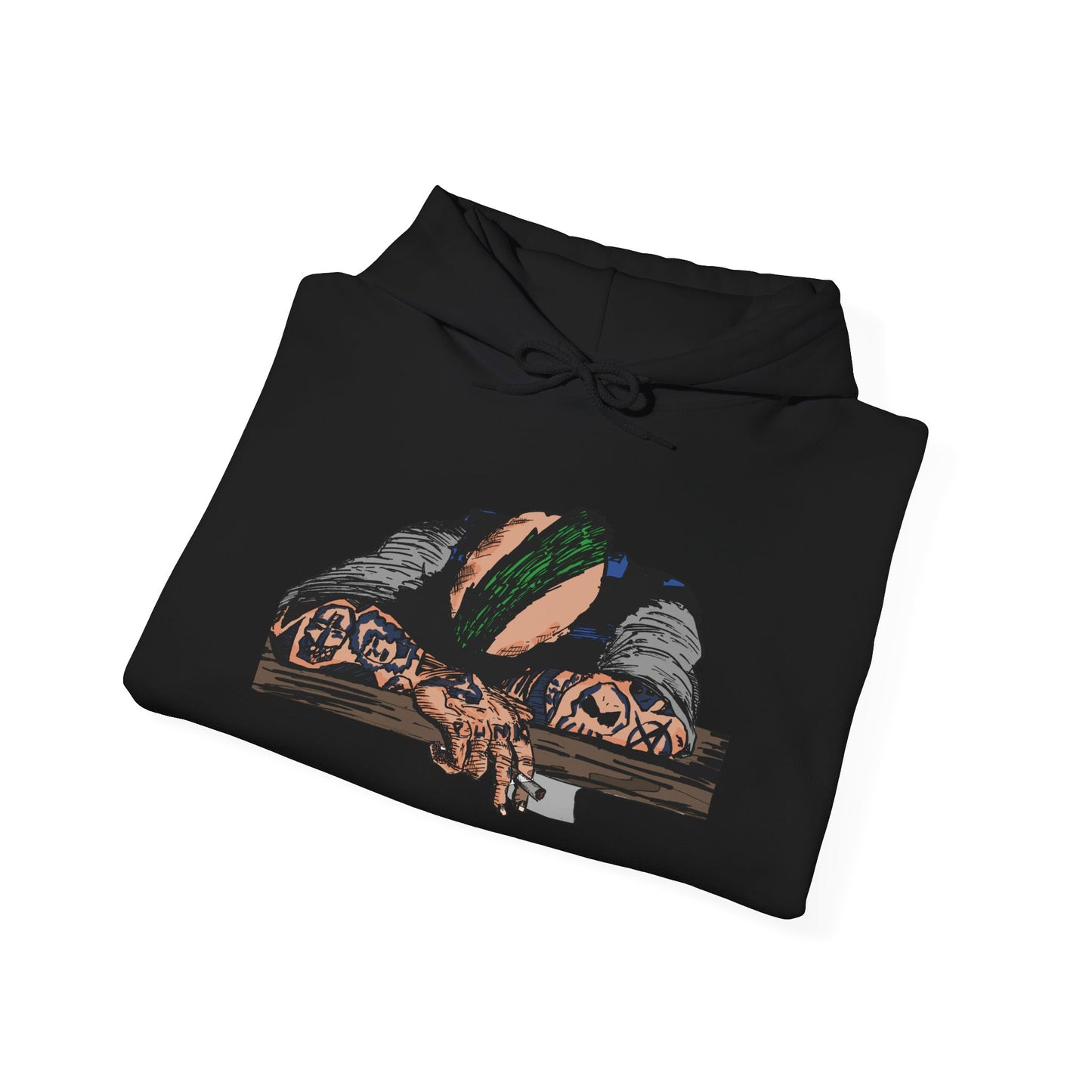 Punk and Done Color Unisex Hooded Sweatshirt, Cozy Streetwear, Unique Gift for Art Lovers, Casual Lounge Wear, Perfect for Fall Fashion