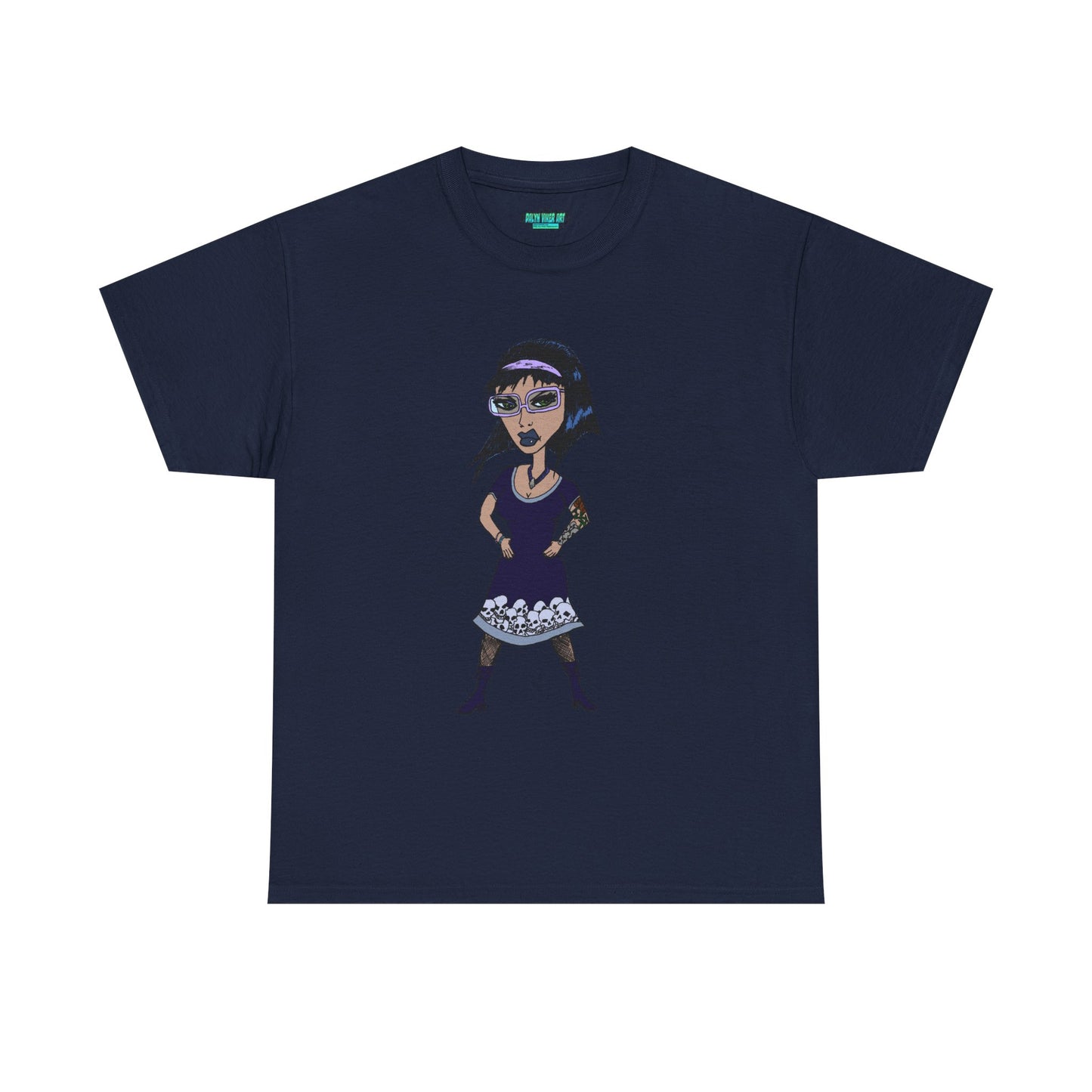 Gothic Doll T-Shirt — Retro Vampire Girl Graphic Tee