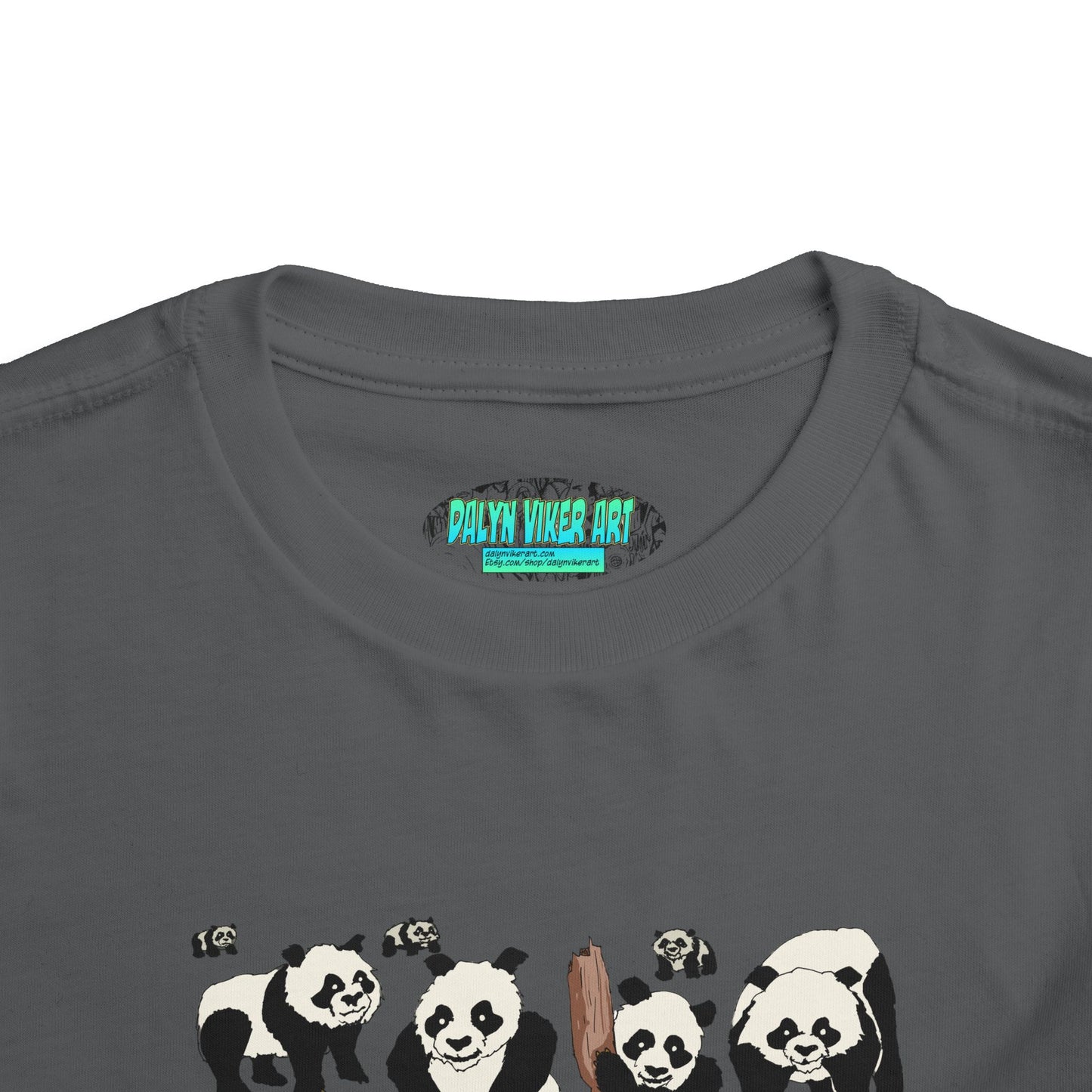 Panda Faces Toddler Tee — Cute Cartoon Panda Print