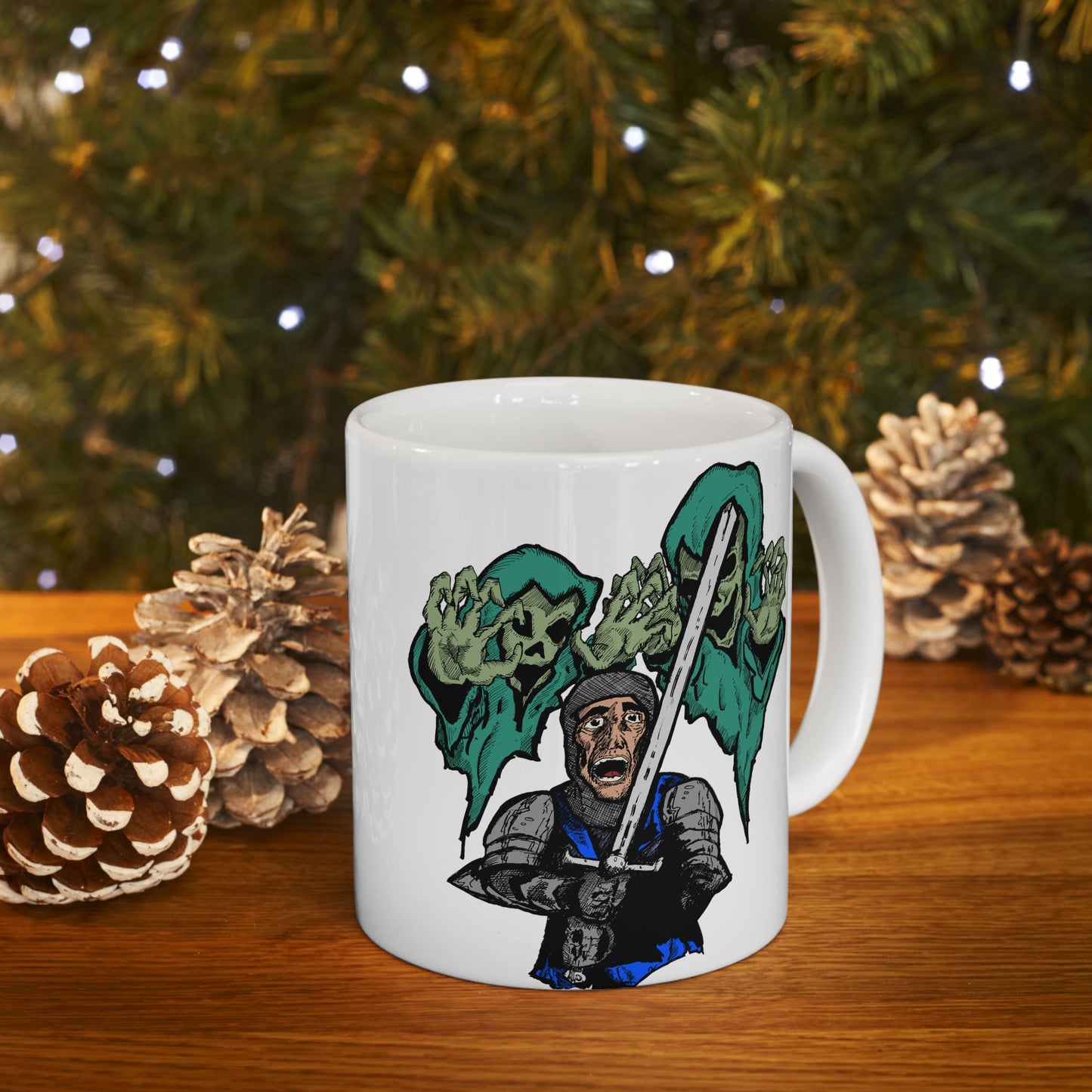 Knight Fright - Spooky Monster Ceramic Mug - Perfect for Halloween & Horror Lovers