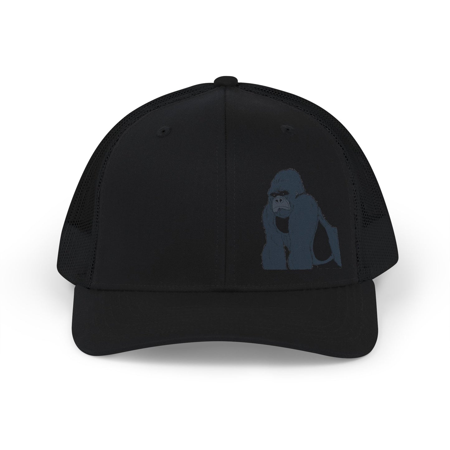 Gorilla Embroidered Snapback Trucker Cap — Casual Wildlife Hat for Outdoors & Everyday Wear
