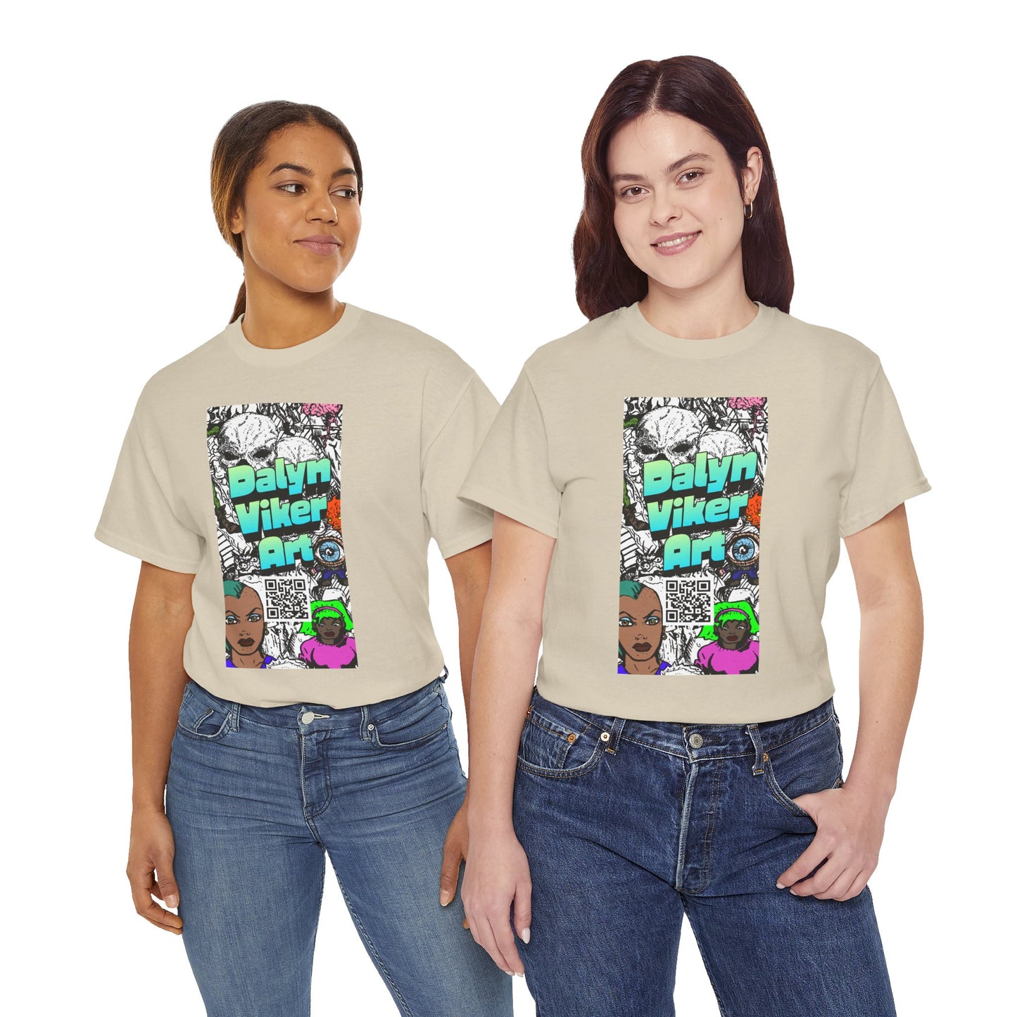Graphic Art T-Shirt — "Dalyn Viker Art" Vertical Collage Tee