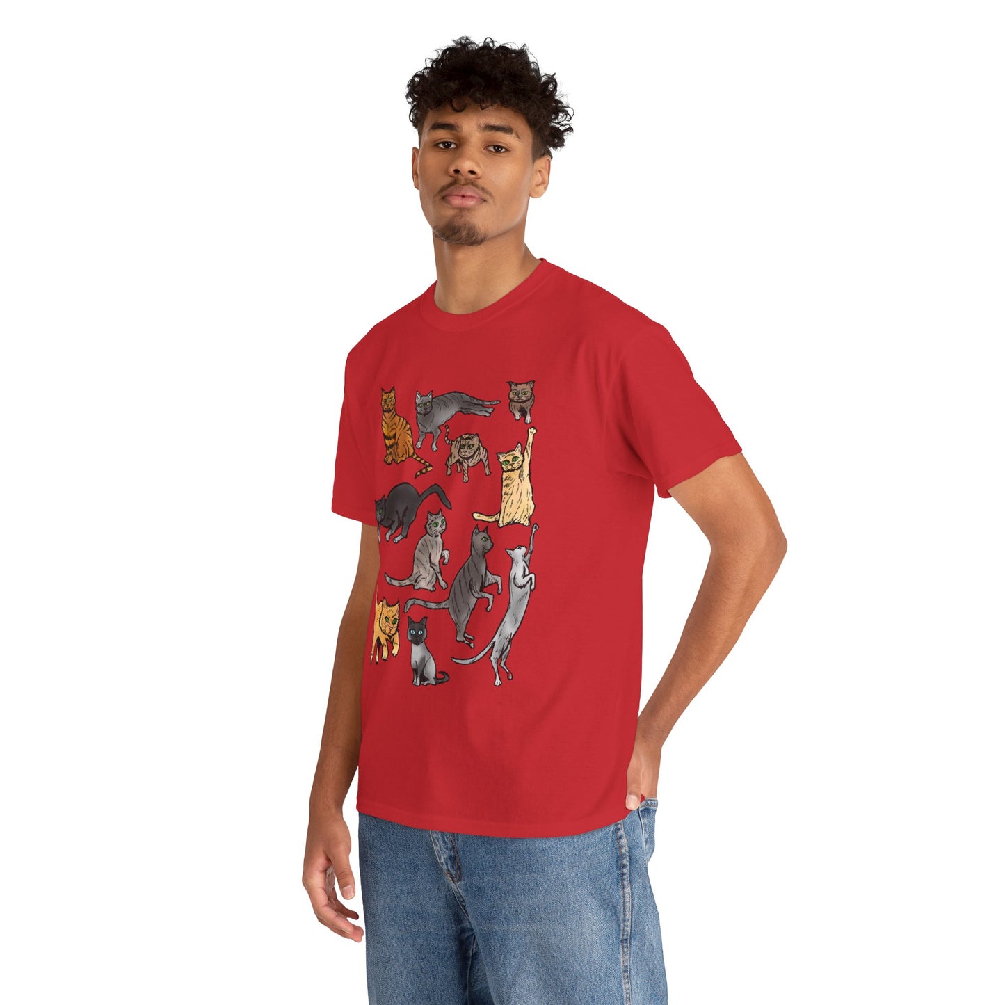 Cats Collage T-Shirt — Cute Cat Illustration Tee for Cat Lovers