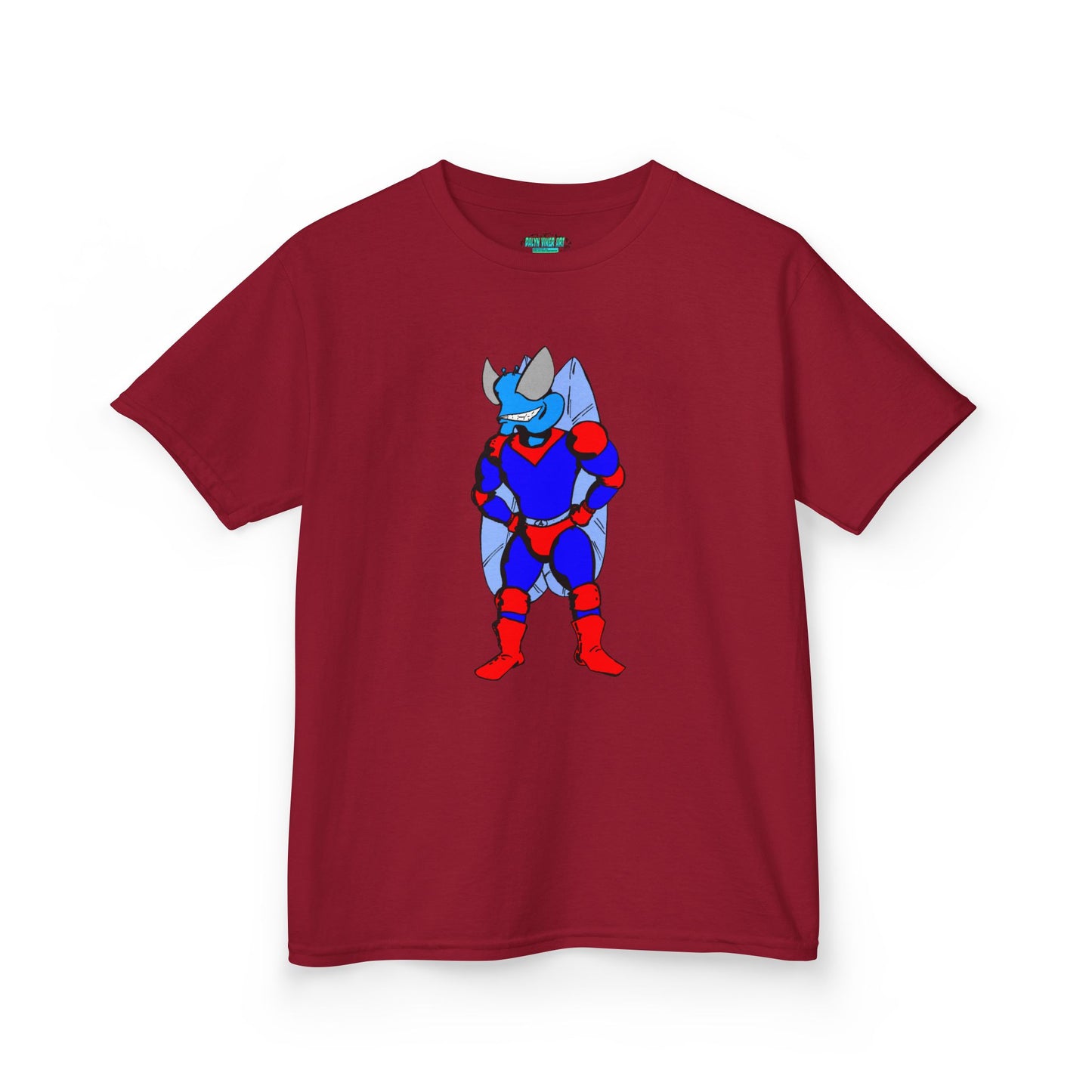 Astro-Fly Kids Superhero T-Shirt — Cute Red & Blue Winged Hero Tee for Boys & Girls