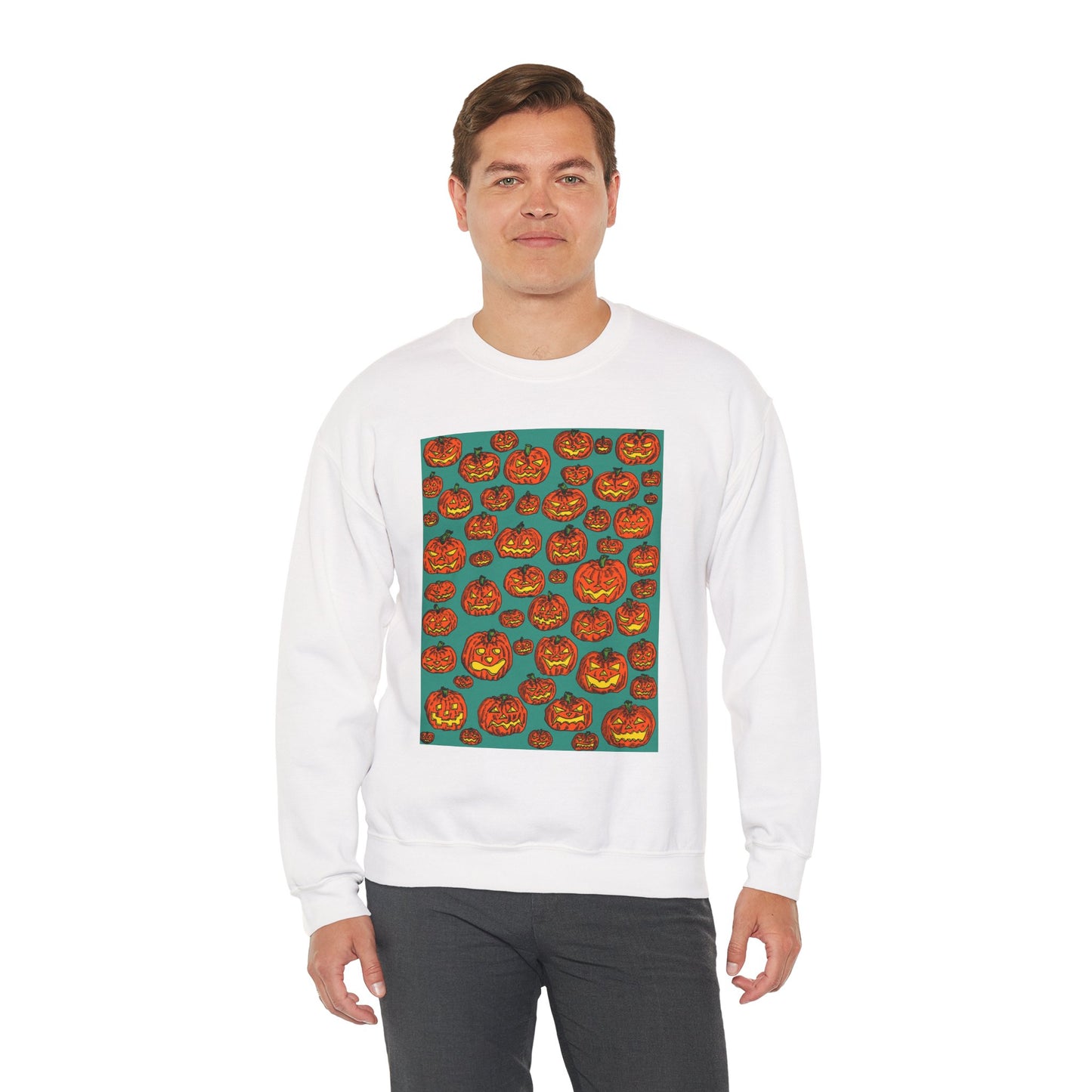 Halloween Pumpkin Crewneck Sweatshirt