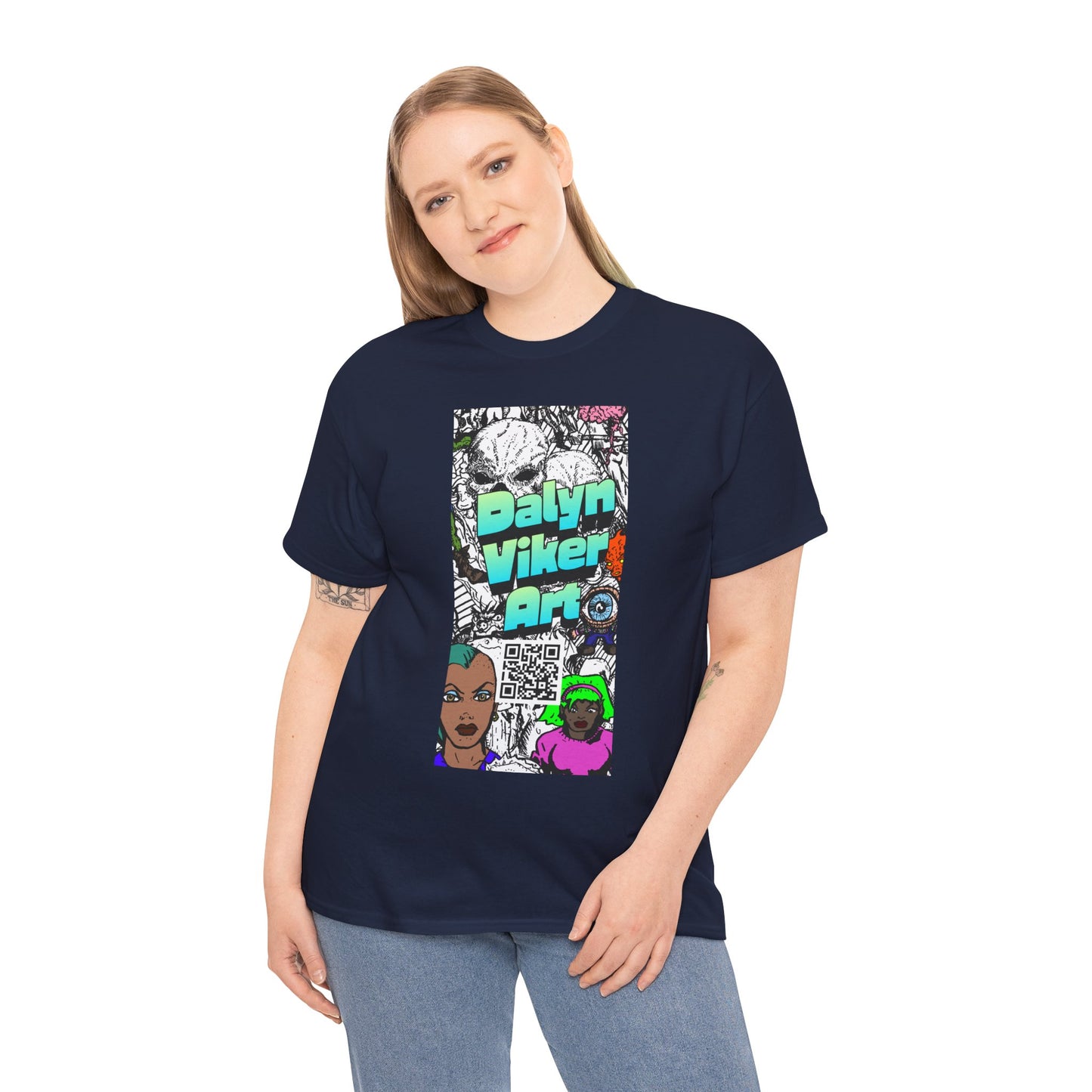 Graphic Art T-Shirt — "Dalyn Viker Art" Vertical Collage Tee