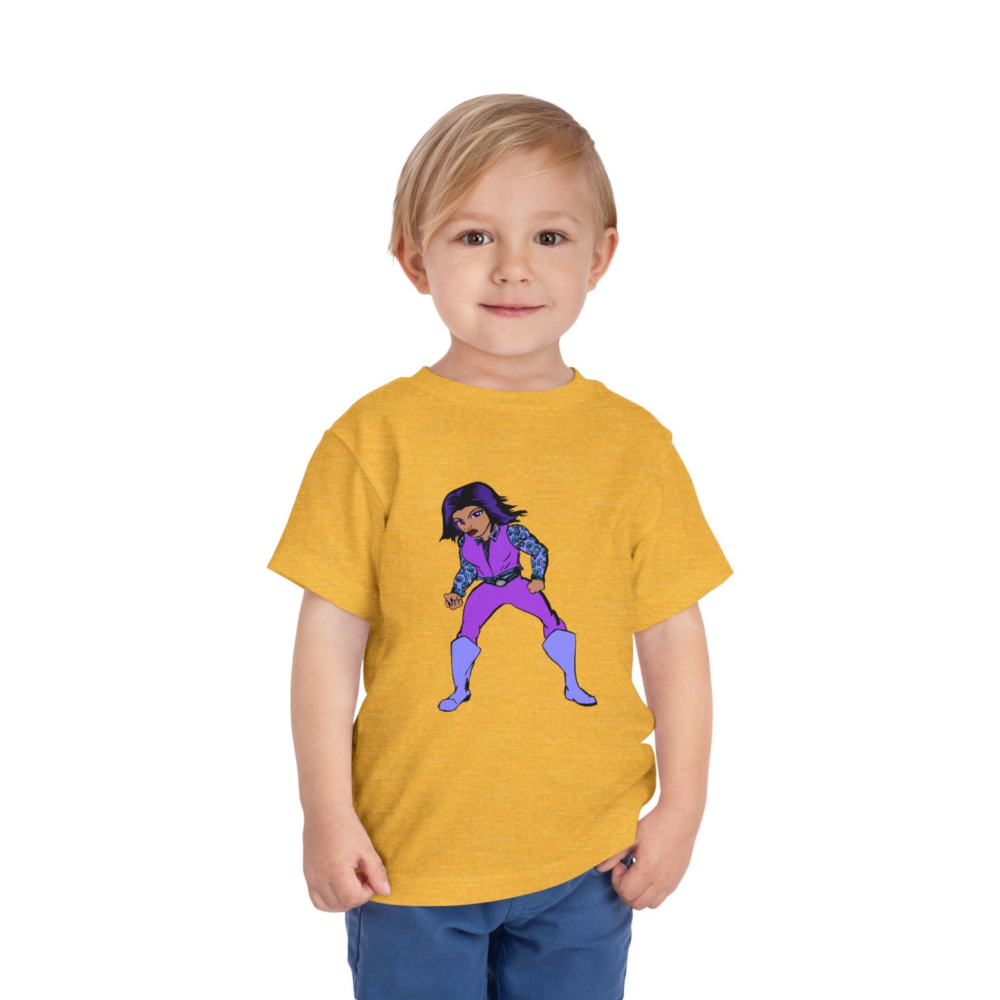 Toddler Tee — Purple Superstar Heroine Graphic Shirt