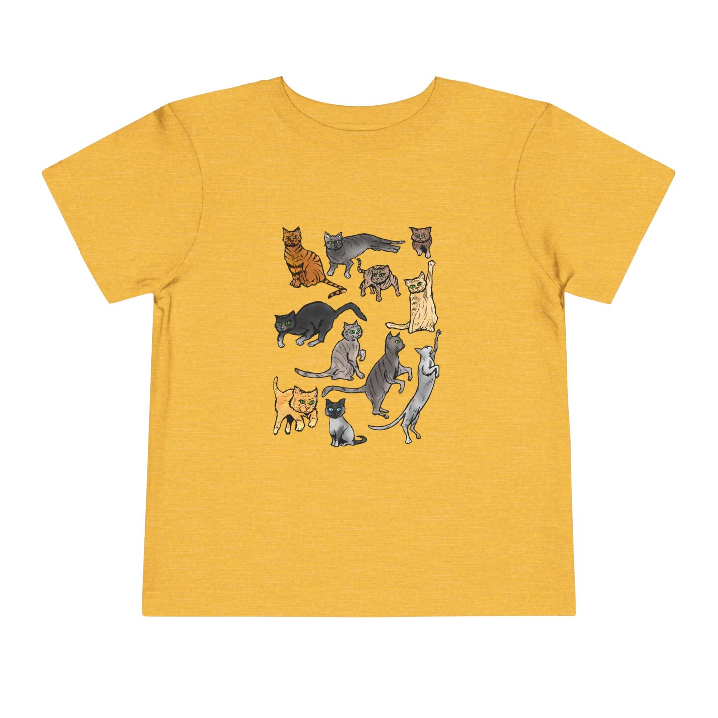 Toddler Tee — Playful Cat Pack Graphic Shirt for Kids