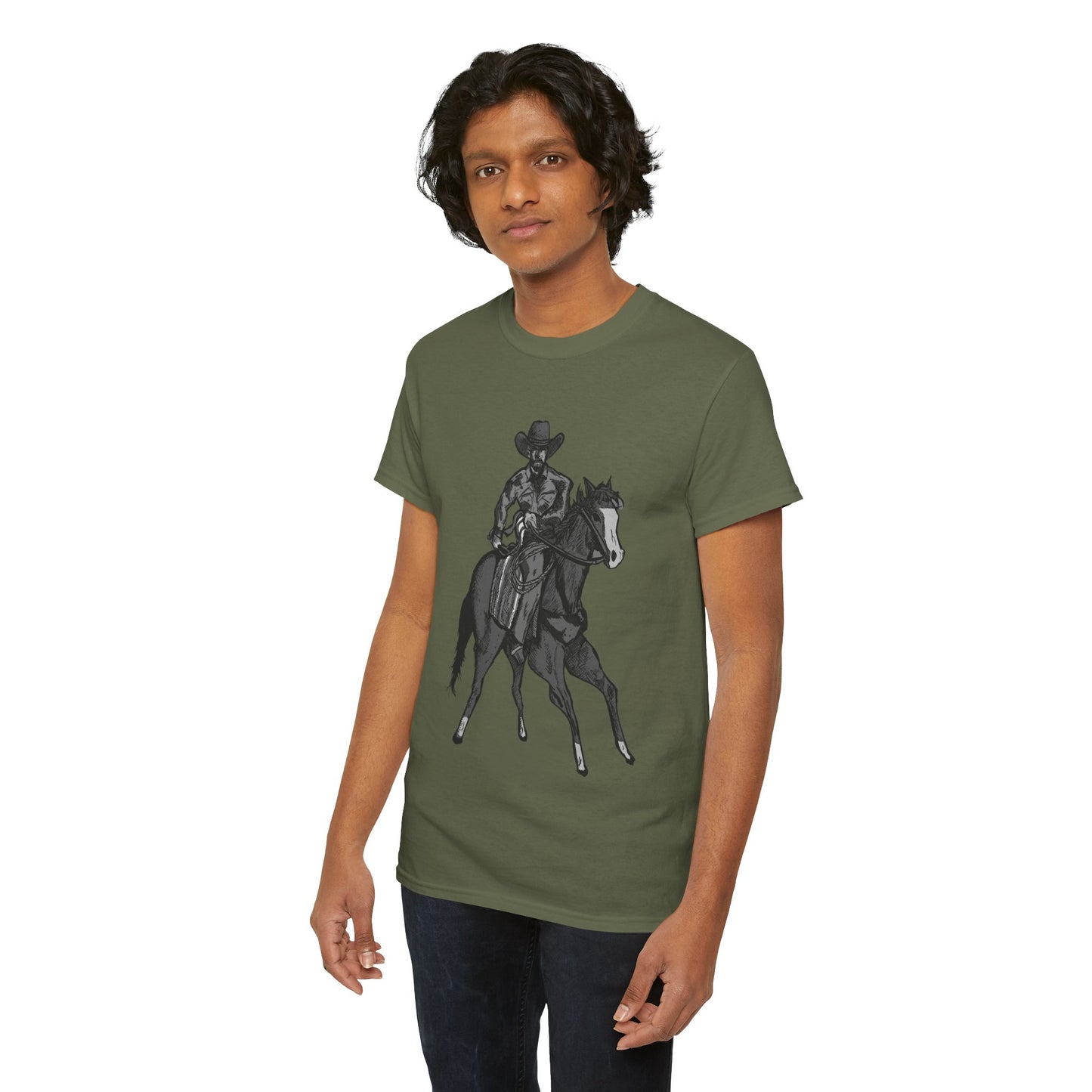 Cowboy on Horseback T‑Shirt — Vintage Western Rodeo Tee