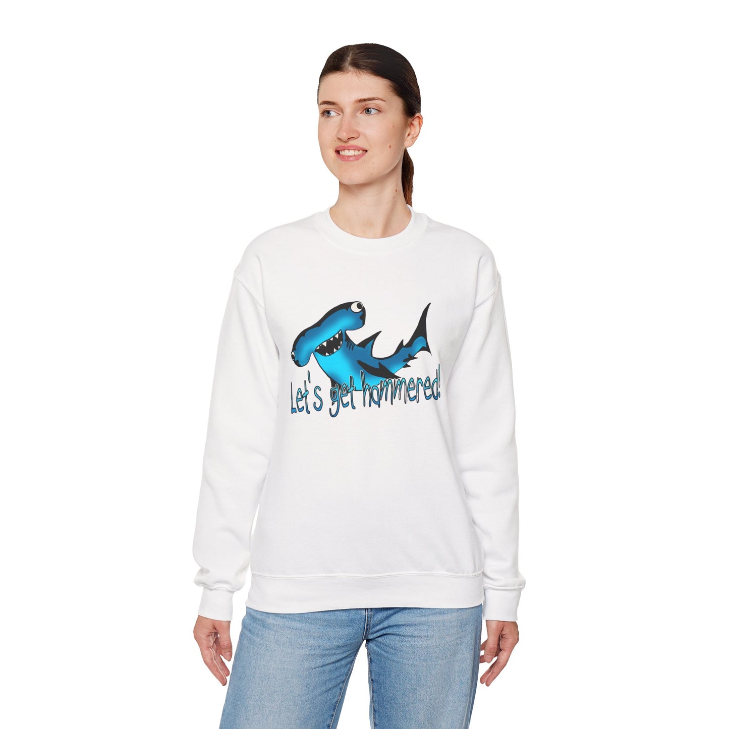 Harley Hammerhead Playful Shark Sweatshirt - 'Let's Get Hammered' Crewneck