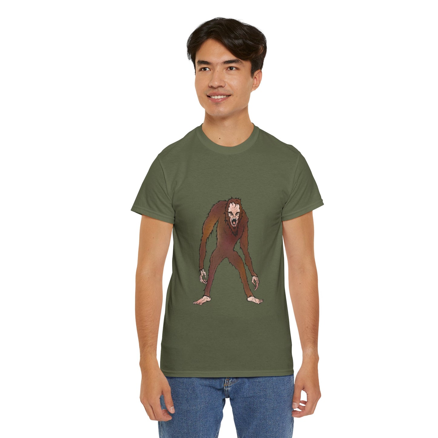 Bigfoot Sketch T‑Shirt — Retro Sasquatch Graphic Tee