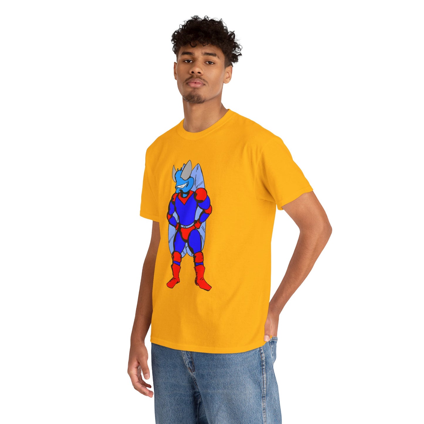 Astro-Fly Hero Graphic Tee - Blue & Red Superhero T-Shirt