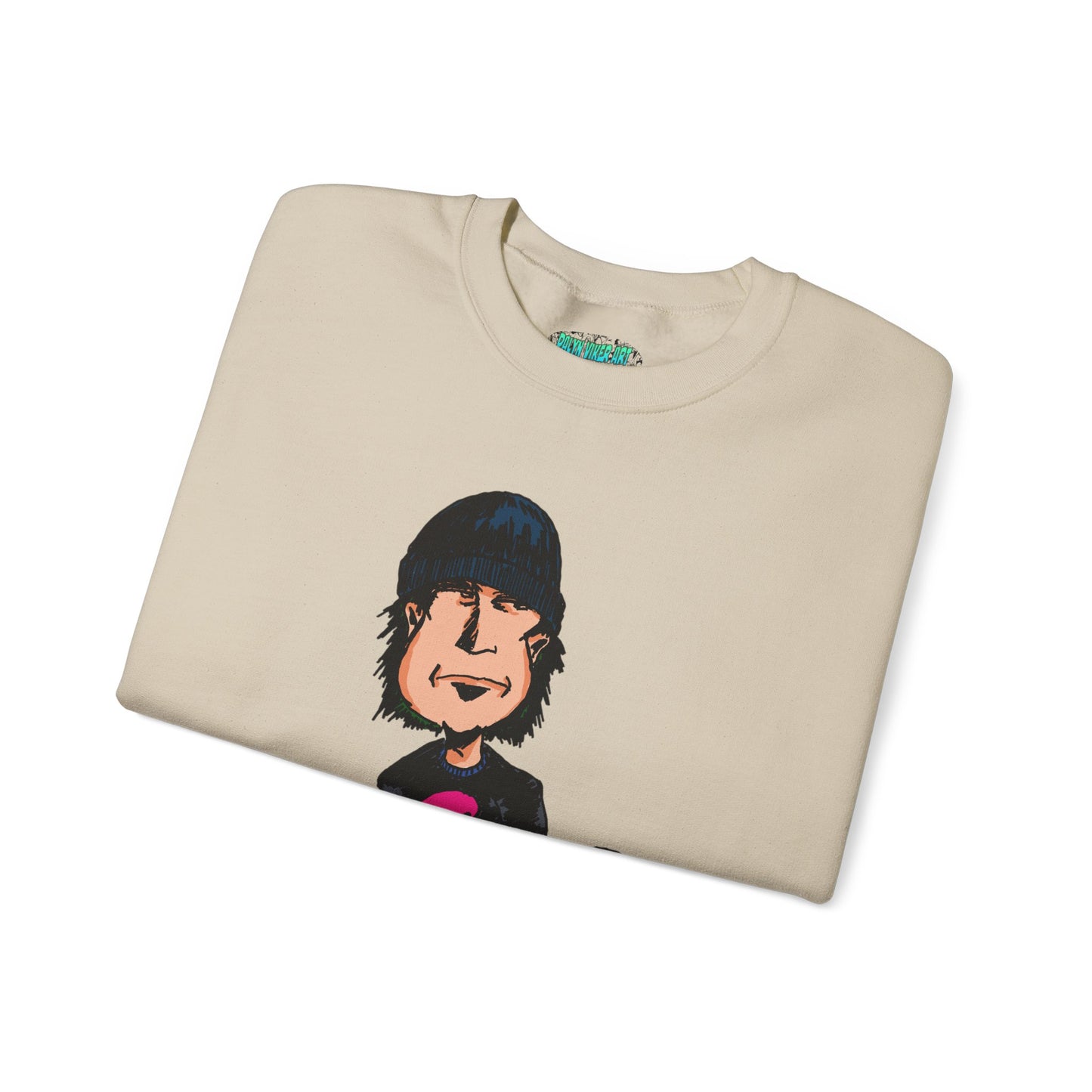 Rude Skater Dude - Skate Punk - Cartoon Skater Crewneck Sweatshirt – Cute Skateboarder Graphic Pullover