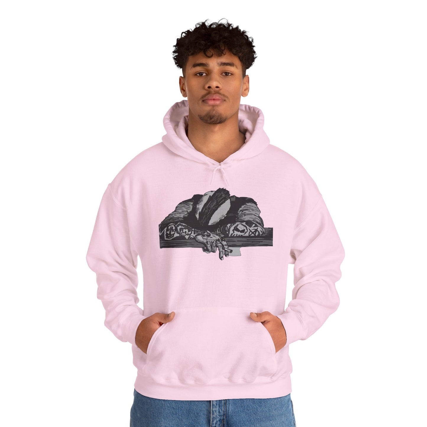 Punk and Done Unisex Hoodie with Artistic Design, Cozy Streetwear, Graphic Sweatshirt for Casual Vibes, Perfect Gift for Any Occasion
