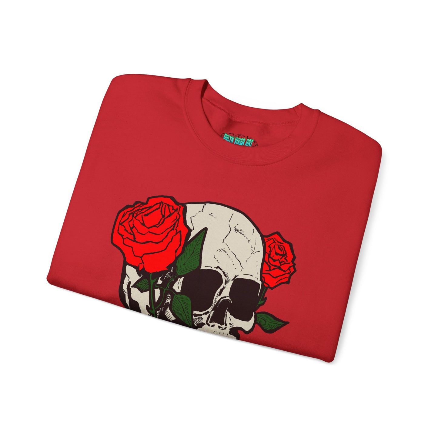 Skull and Roses Crewneck Sweatshirt