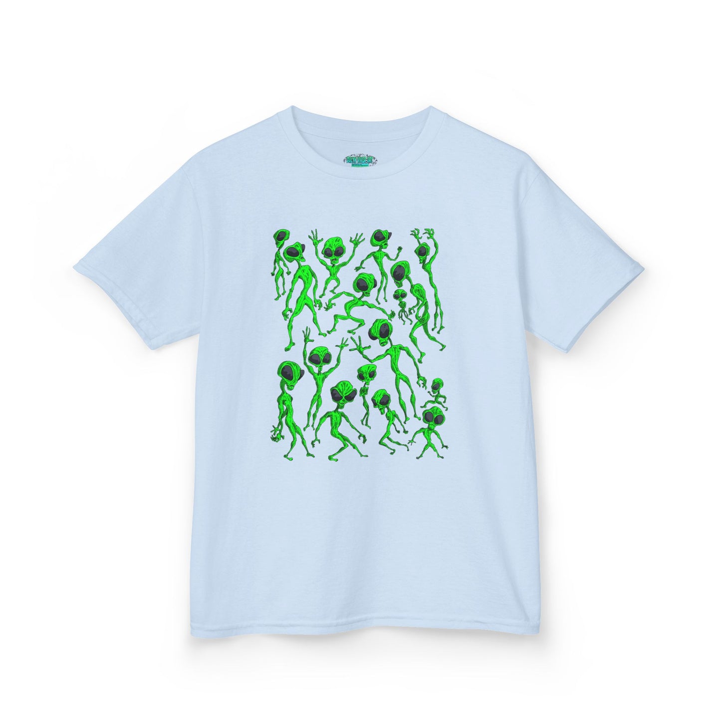 Kids Alien Dance Party T‑Shirt — Fun Green Alien Graphic Tee for Children