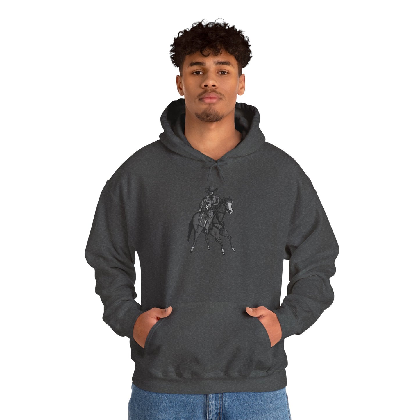Horseback Rider Silhouette Hoodie – Western Equestrian Graphic Sweatshirt