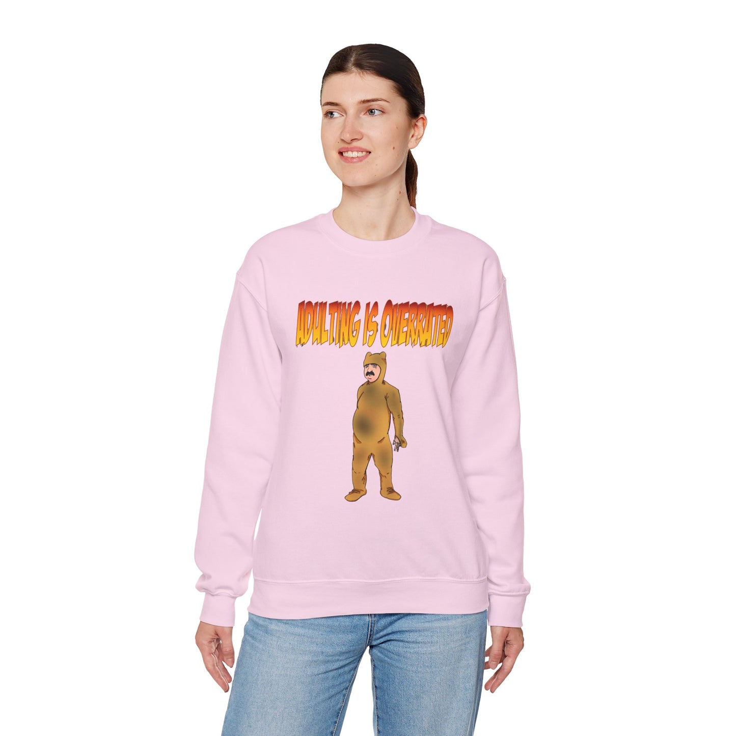 Cozy Humor Sweatshirt - 'Adulting is Overrated'