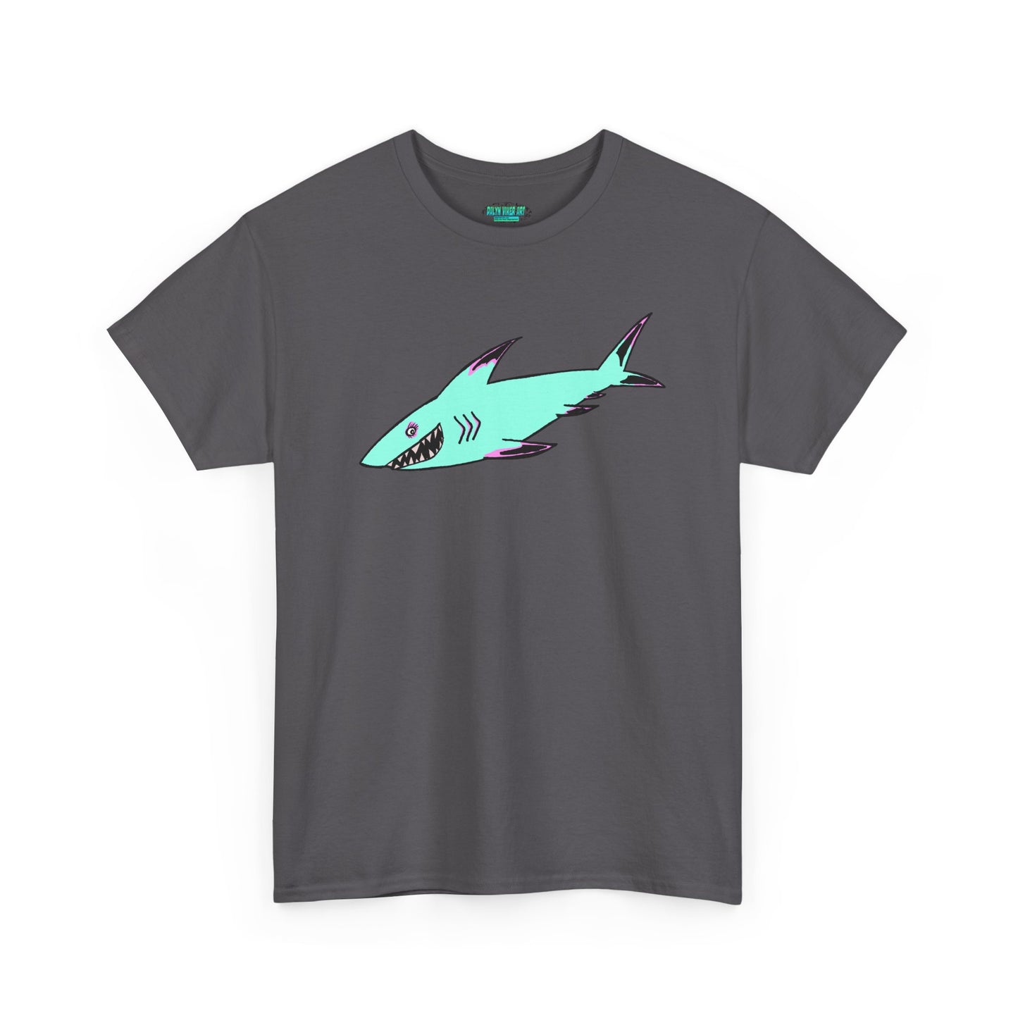 Cool Shark Graphic Unisex Heavy Cotton Tee, Ocean Lover Shirt, Beachwear, Casual Everyday Tee, Gift for Sharks Fans