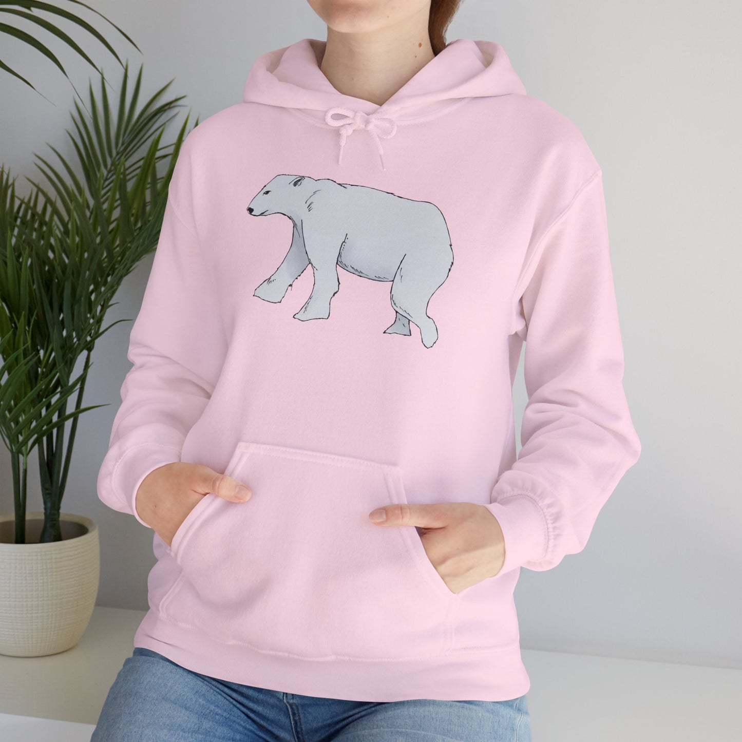 Cozy Polar Bear Hoodie - Warm Winter Fashion, Unisex Sweatshirt, Gift for Animal Lovers, Perfect for Cold Days, Cute Outdoor Wear