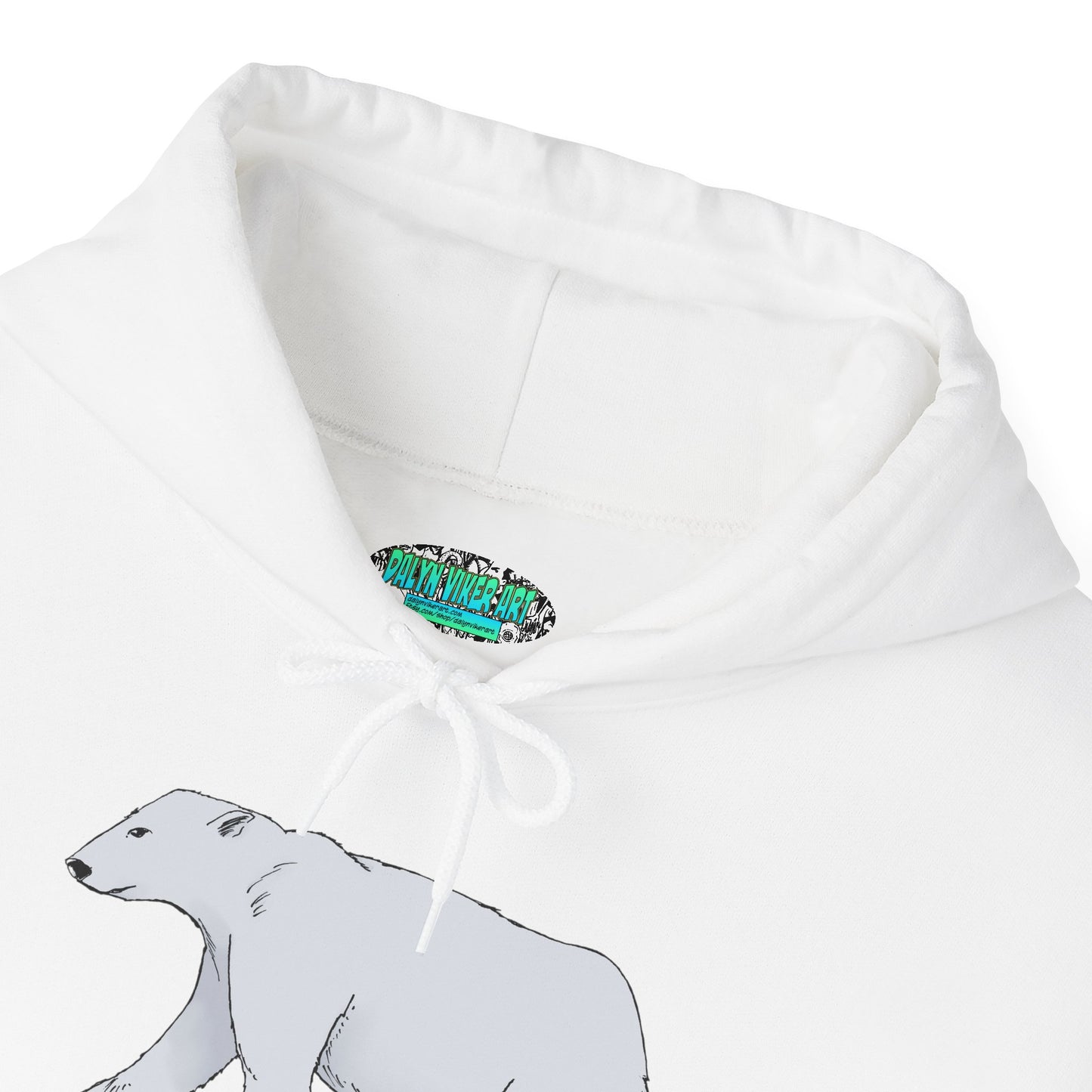 Cozy Polar Bear Hoodie - Warm Winter Fashion, Unisex Sweatshirt, Gift for Animal Lovers, Perfect for Cold Days, Cute Outdoor Wear