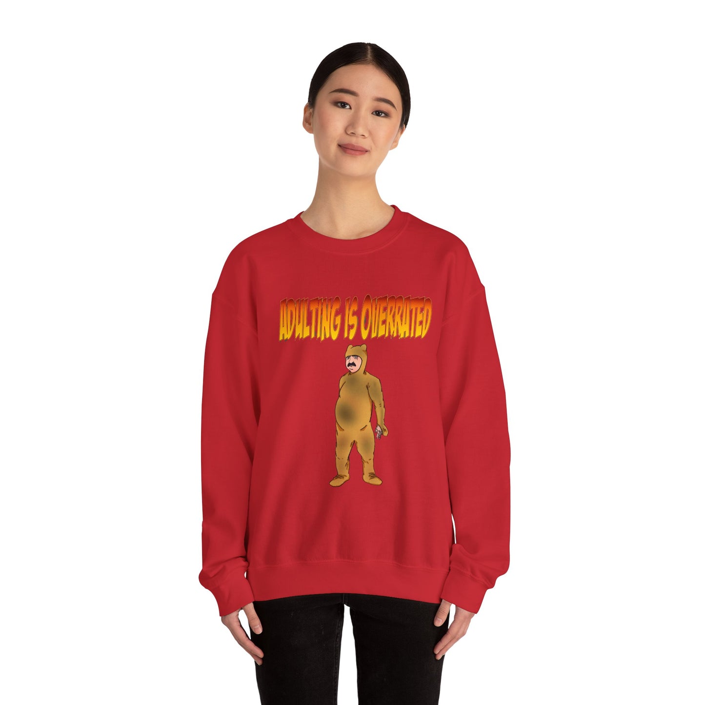 Cozy Humor Sweatshirt - 'Adulting is Overrated'