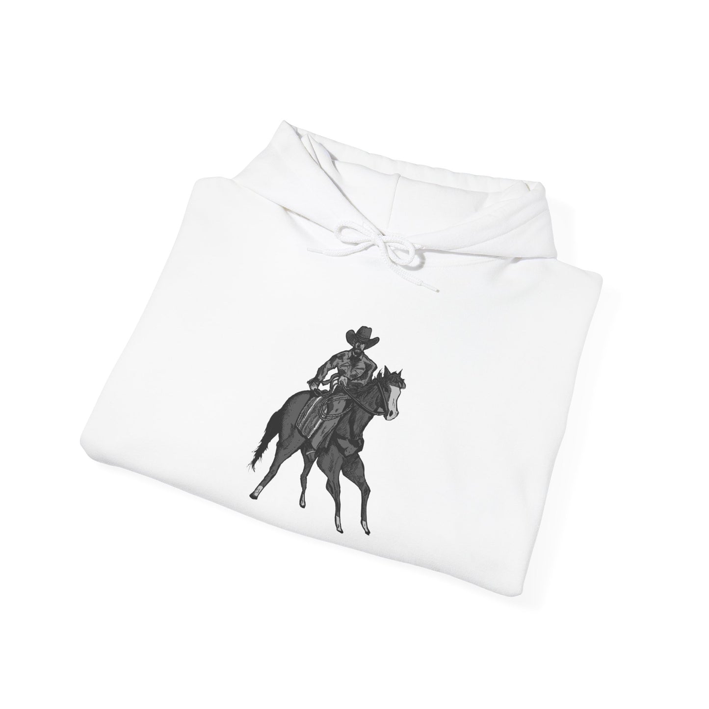 Horseback Rider Silhouette Hoodie – Western Equestrian Graphic Sweatshirt