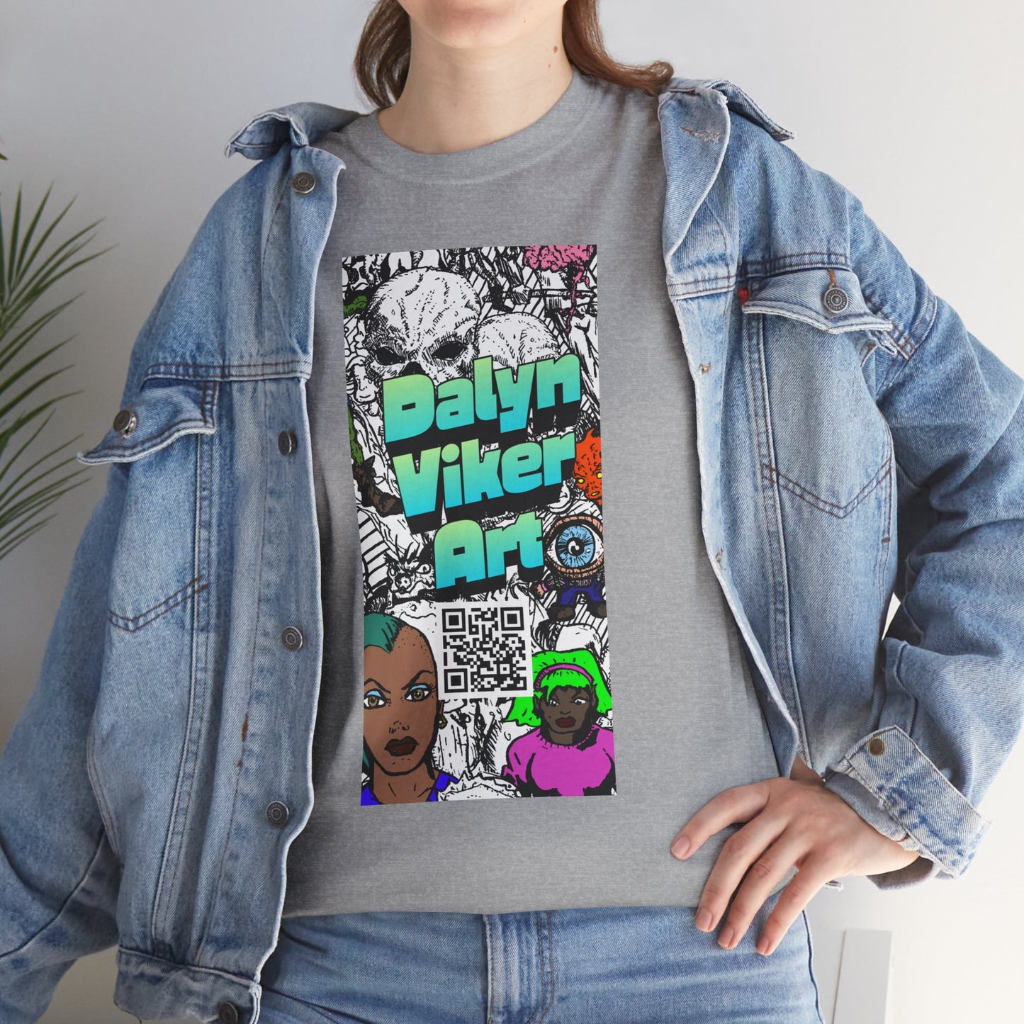 Graphic Art T-Shirt — "Dalyn Viker Art" Vertical Collage Tee