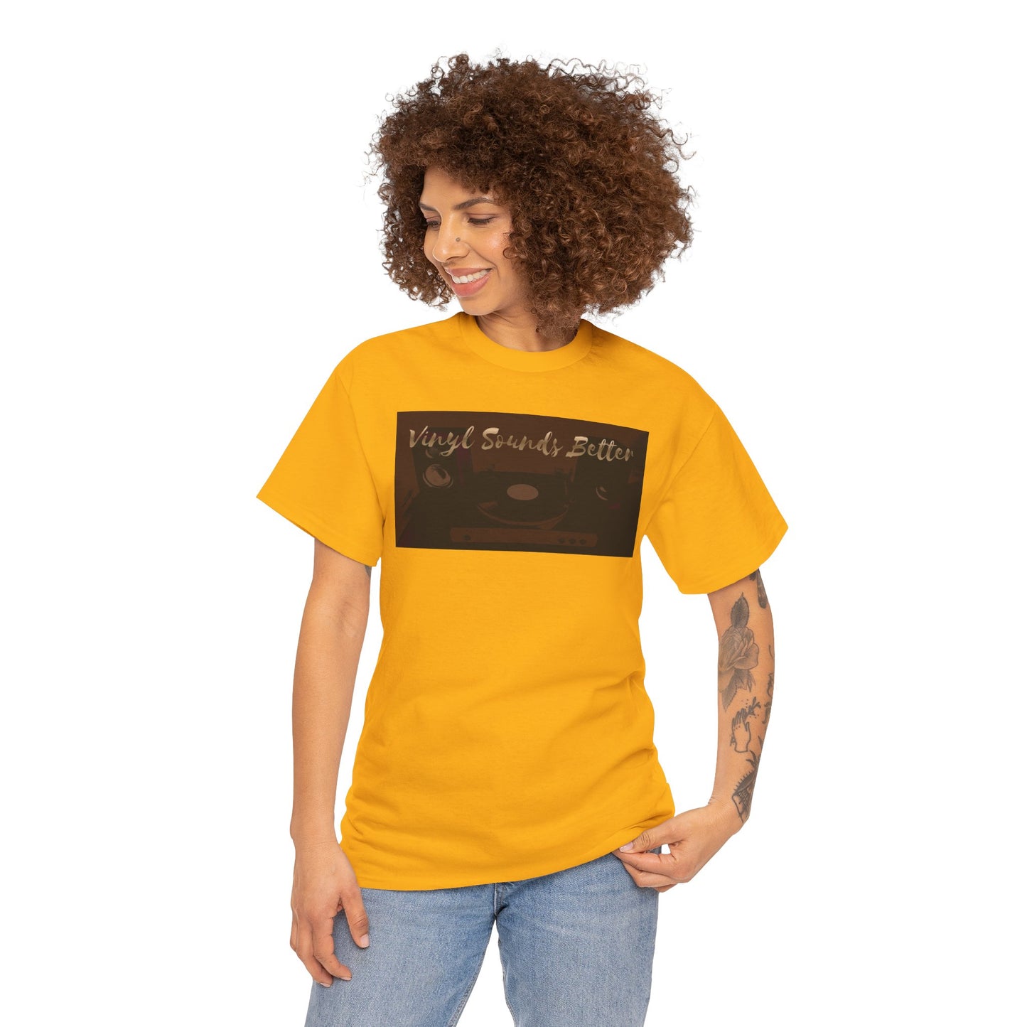 Vinyl Sounds Better T-Shirt — Retro Record Player Tee for Music Lovers