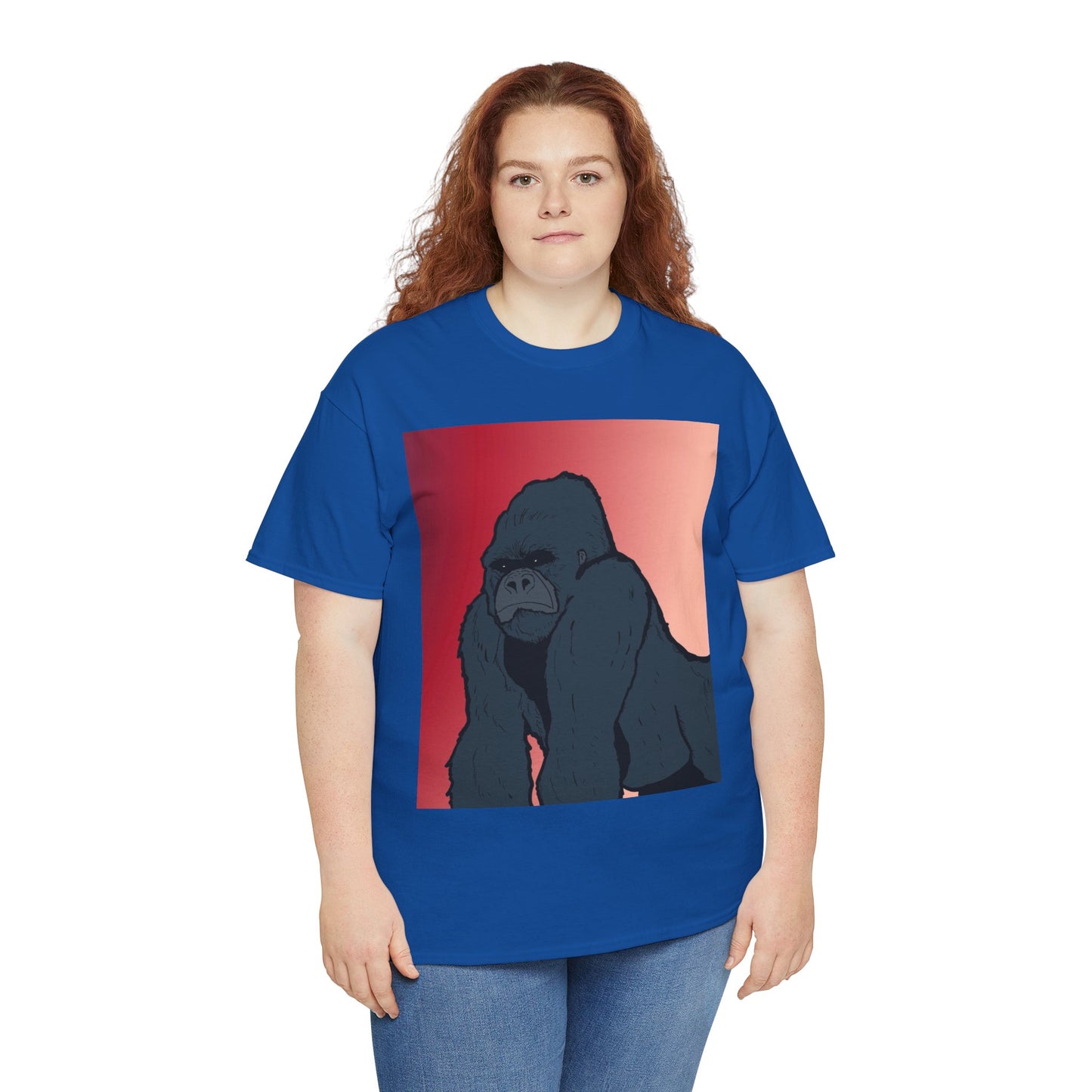 Gorilla Graphic Tee — Vintage Sunset Primate Illustration Shirt