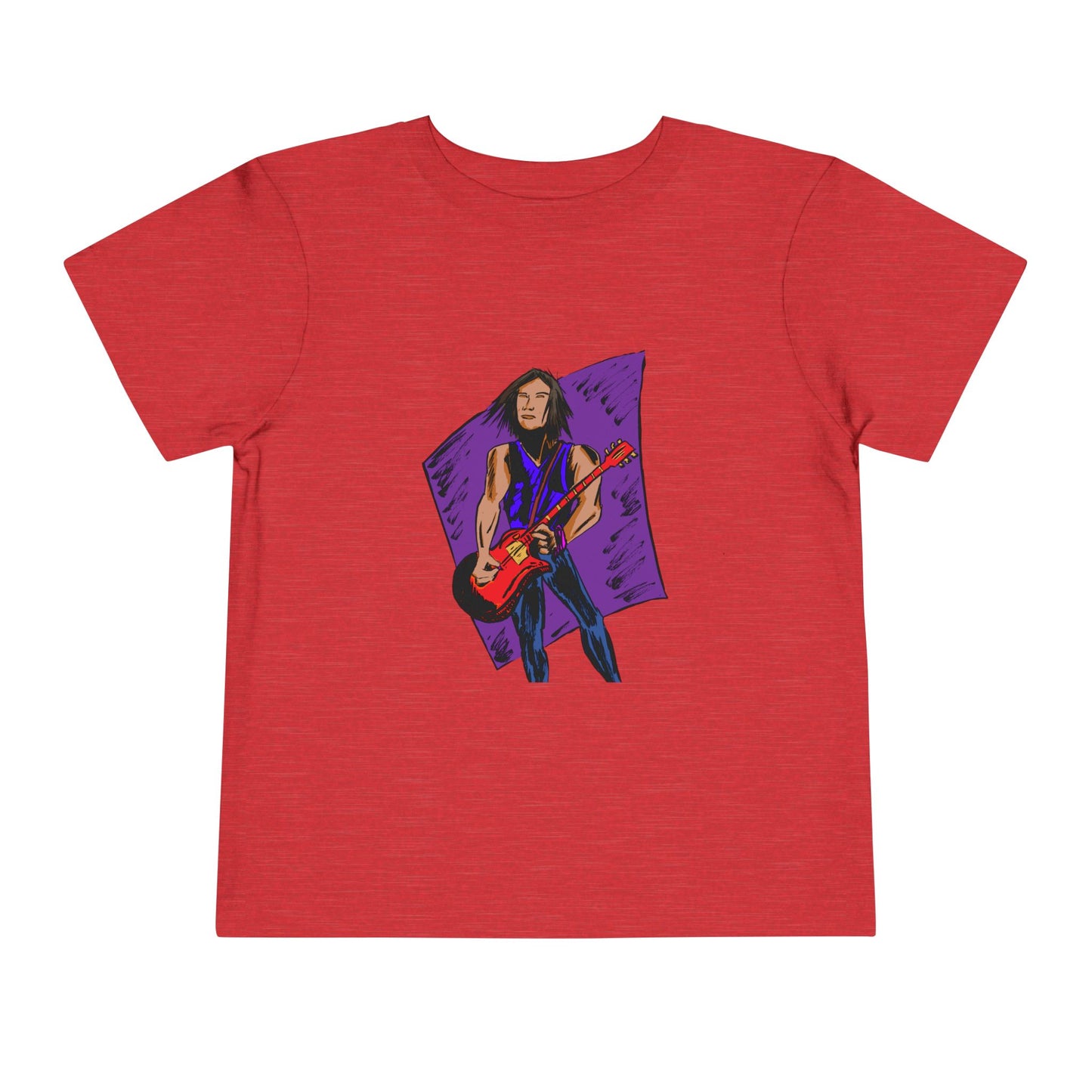 Toddler Tee — Rock Star Guitarist Graphic Kids Shirt