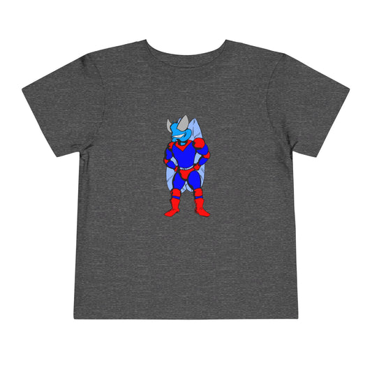 Astro-Fly Toddler Tee — Brave Blue Superhero Bug Graphic