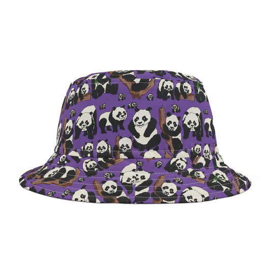 Panda Print Bucket Hat, Trendy Summer Hat, Cute Outdoor Accessory, Unique Gift, Vacation Hat, Festival Headwear