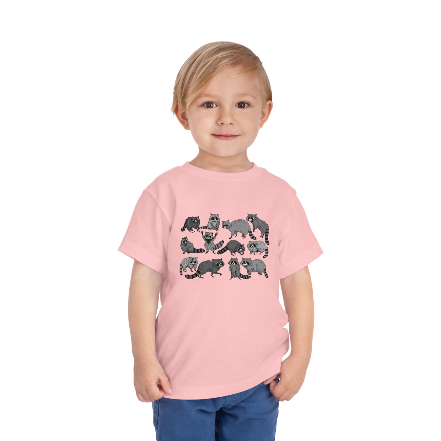Toddler Tee — Playful Woodland Raccoon Crew Cute Kids Shirt