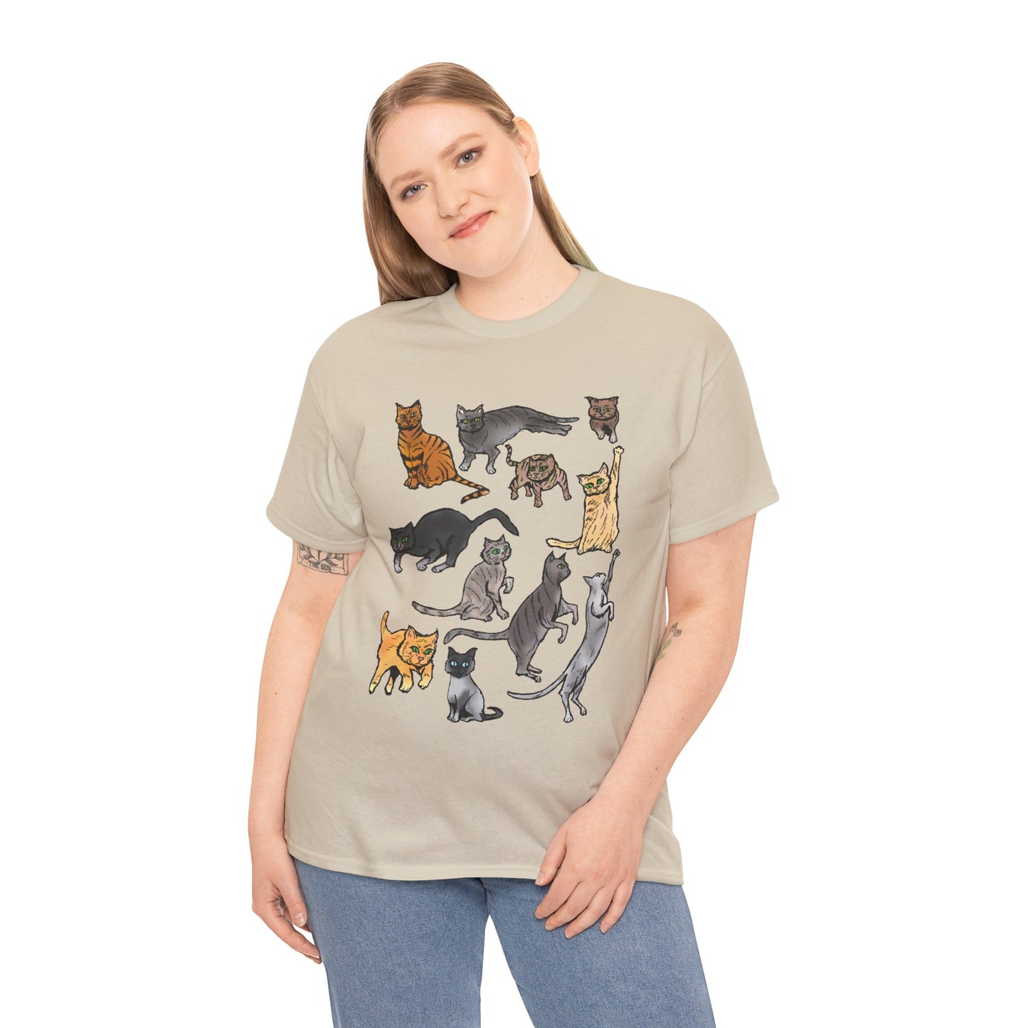 Cats Collage T-Shirt — Cute Cat Illustration Tee for Cat Lovers