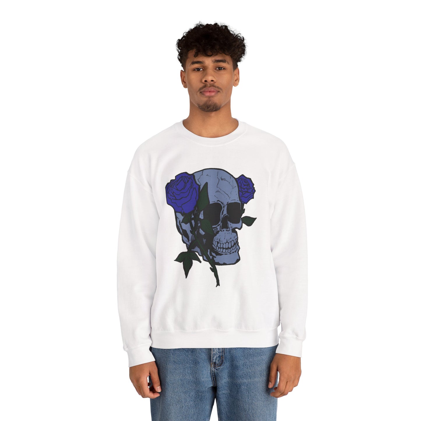 Rose Skull Crewneck Sweatshirt for Stylish Comfort
