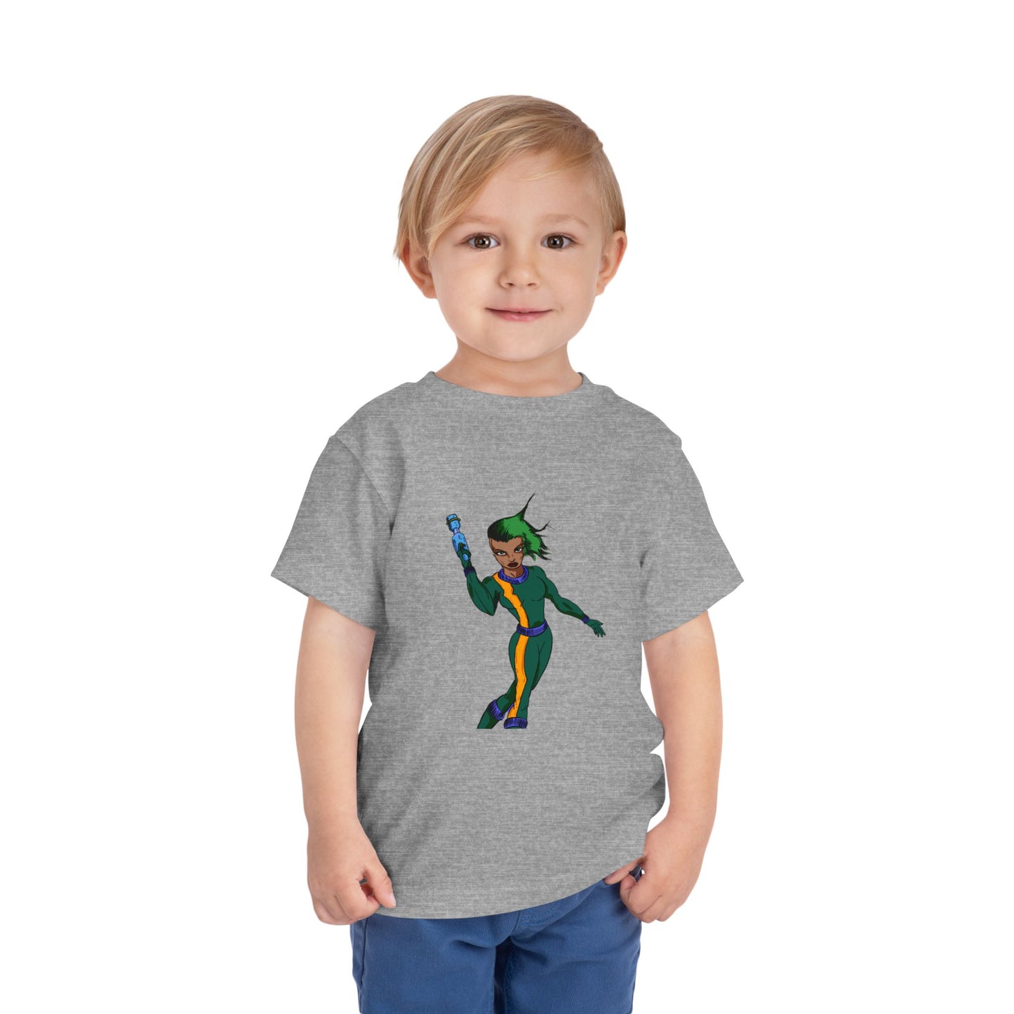 Toddler Tee — Colorful Space Hero Graphic