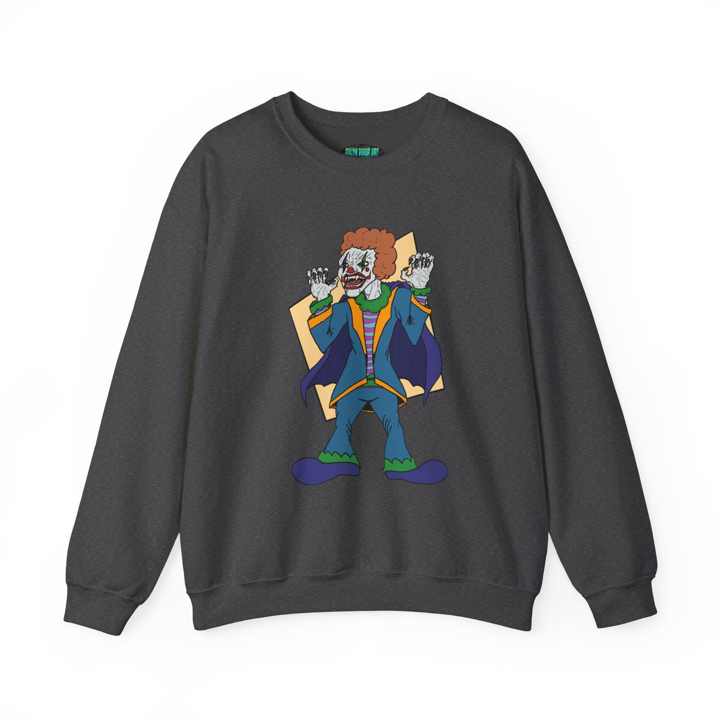 Vampire Clown Funny Horror-Inspired Unisex Crewneck Sweatshirt