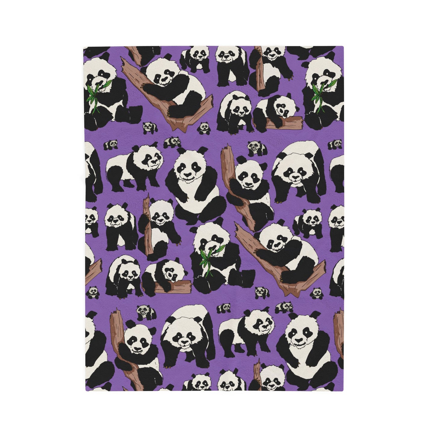 Cozy Panda Velveteen Plush Blanket, Soft Throw for Kids, Cute Animal Decor, Gift for Nature Lovers, Snuggle Up on Cold Nights