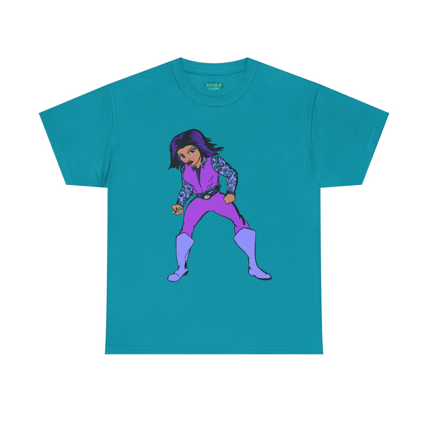 Retro Cartoon Hero Woman Character Unisex Heavy Cotton Tee, Vintage Graphic Tee, Fun T-Shirt, Gift for Fans, Casual Wear, Everyday Tee