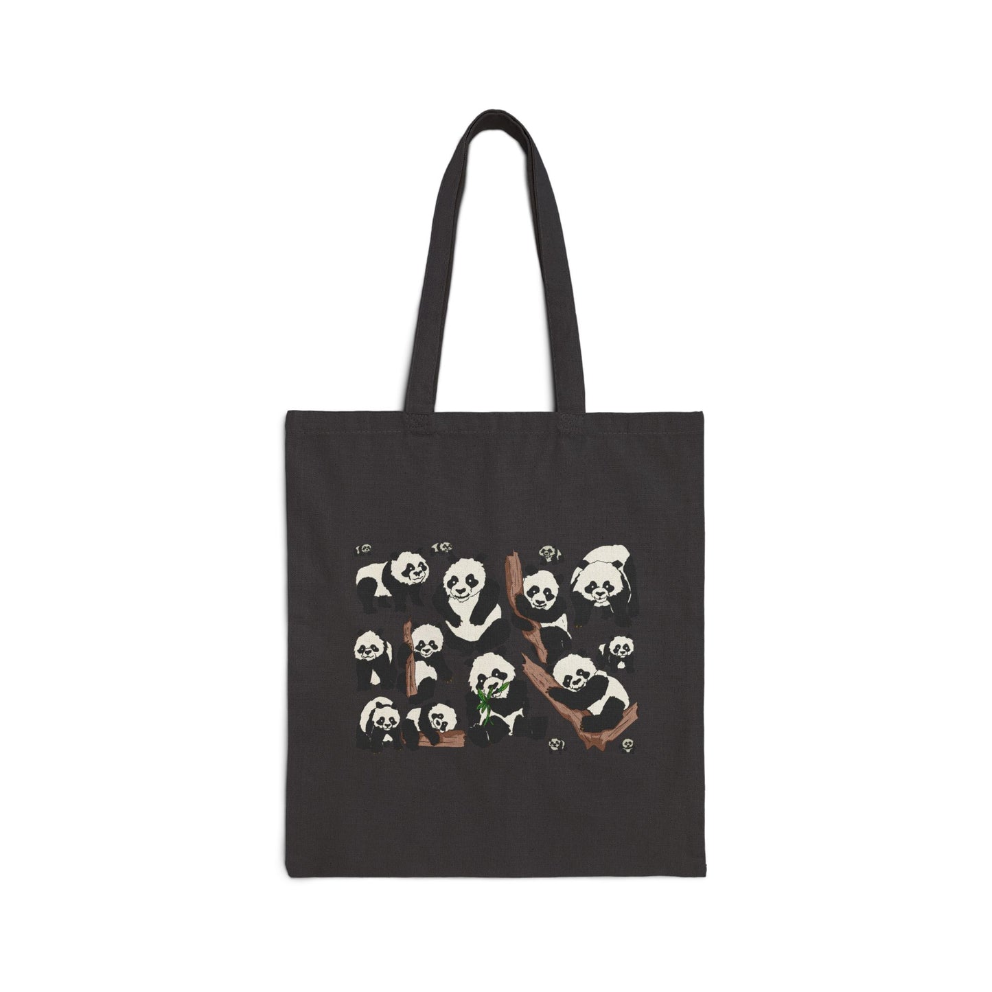Panda Collage Cotton Canvas Tote Bag – Cute Eco-Friendly Grocery & Everyday Shopper