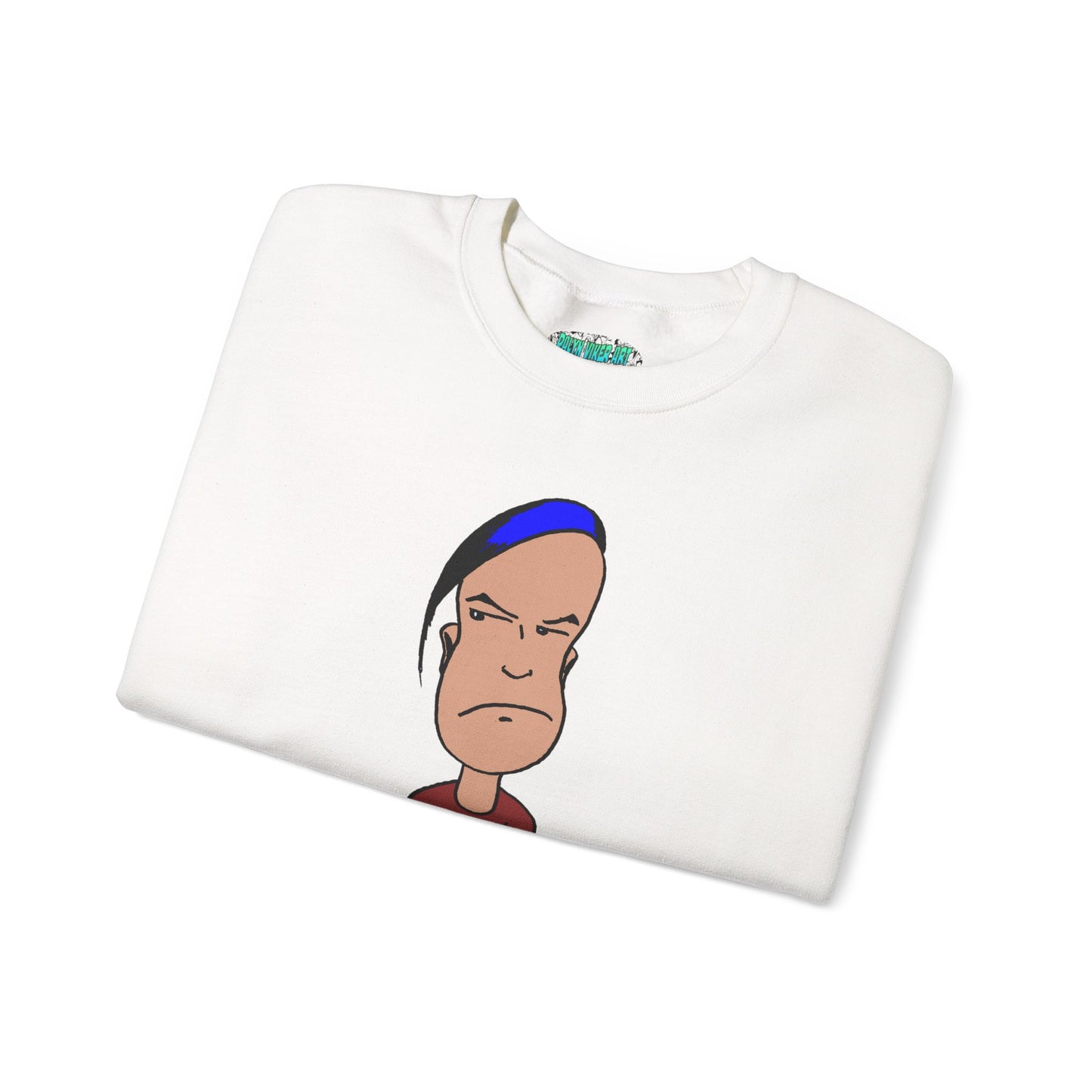 Smug Cartoon Graphic Crewneck Sweatshirt for Casual Style