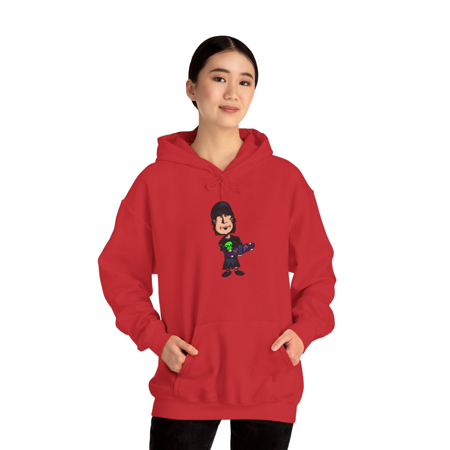 Rude Skater Dude Cartoon Hoodie – Skate Punk Sweatshirt