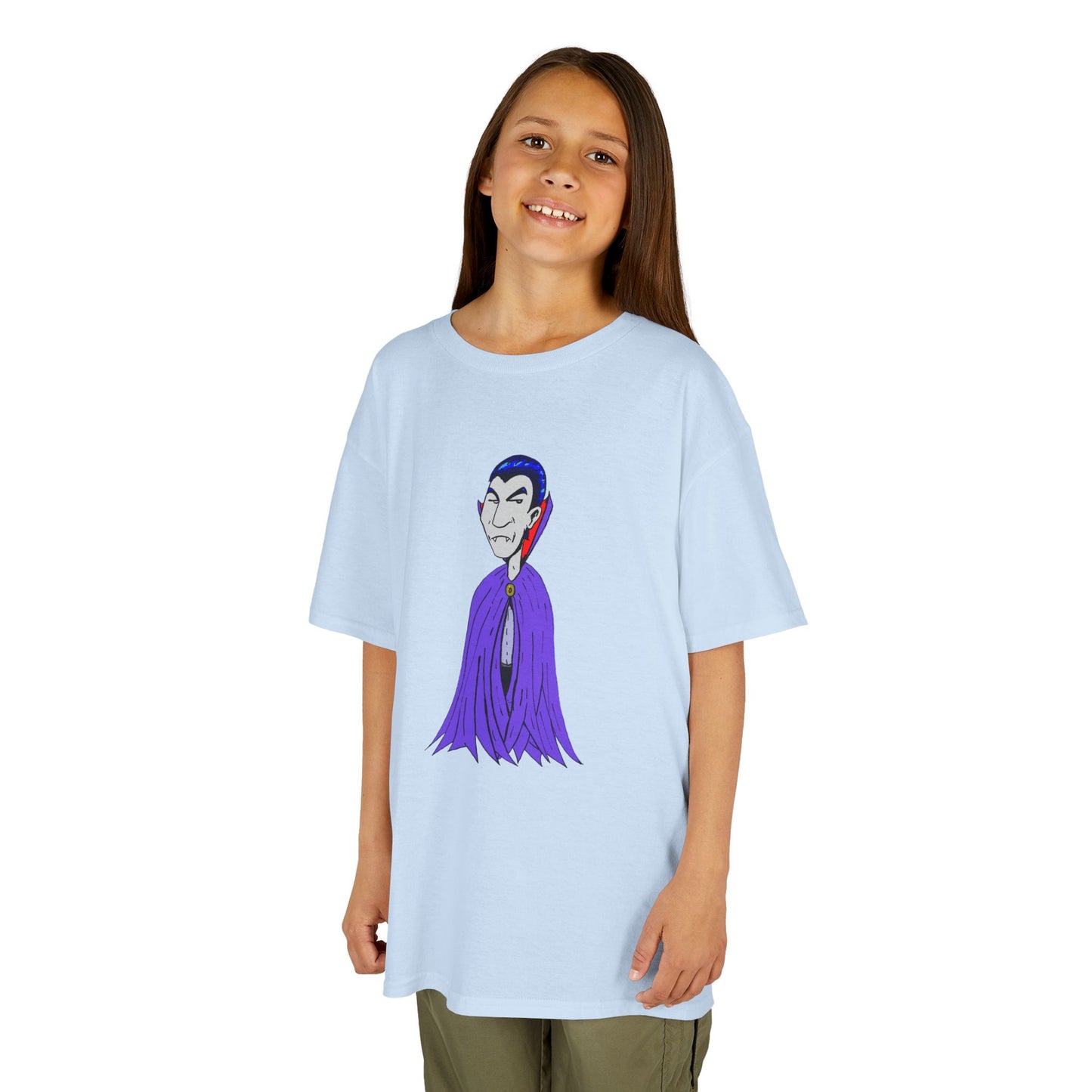 Kids Vampire T-Shirt — Cute Purple Dracula Tee for Halloween