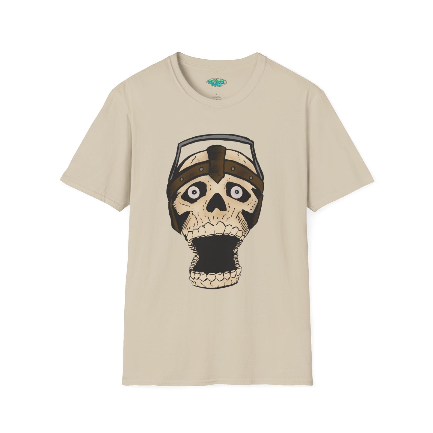 Electric Screaming Skull Unisex Softstyle T-Shirt
