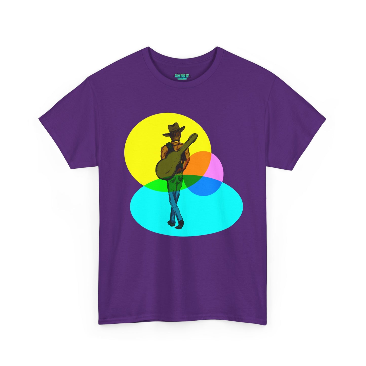 Cowboy Guitar Tee — Colorful Music T‑Shirt